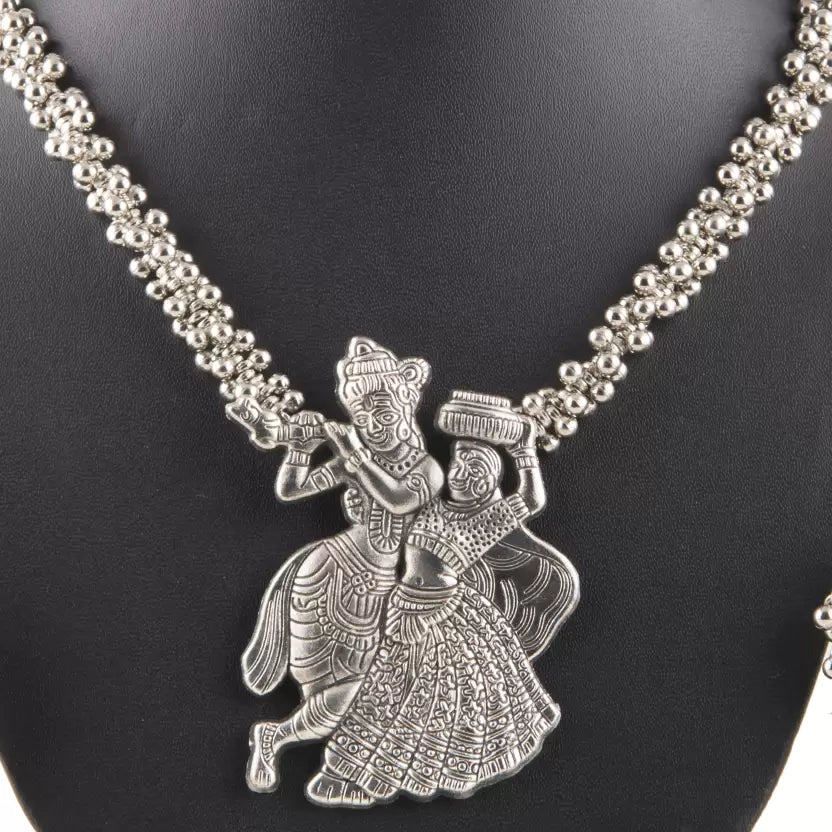 Hand Made Stylish Designer Oxidized Radha Krishna Chain