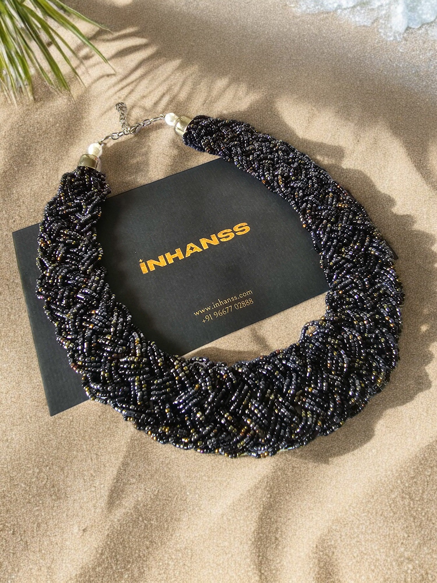 Midnight Mirage Crochet Necklace - Handmade