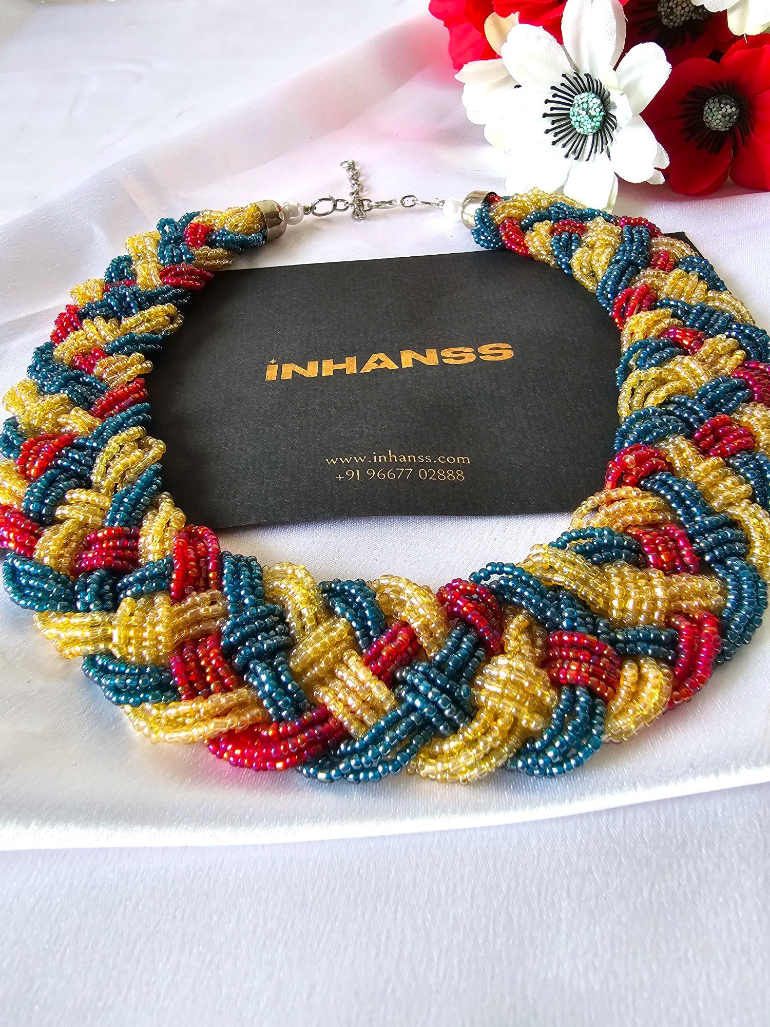 Vivid Harmony Crochet Necklace- Handmade