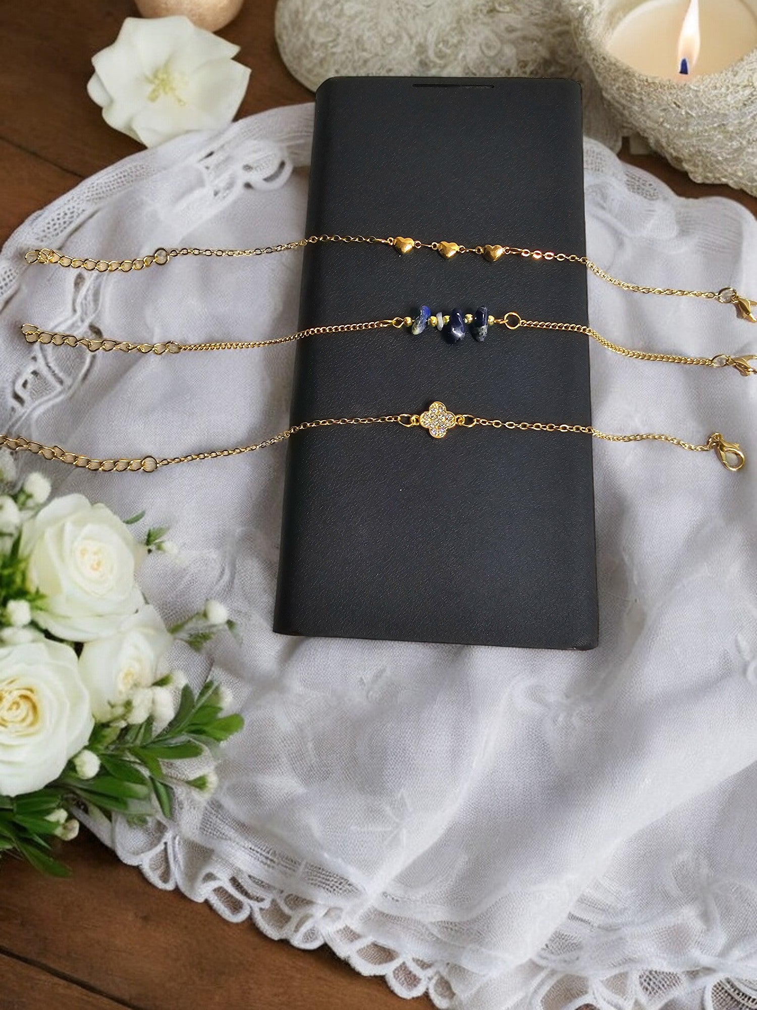 Verdant Elegance Bracelet Trio