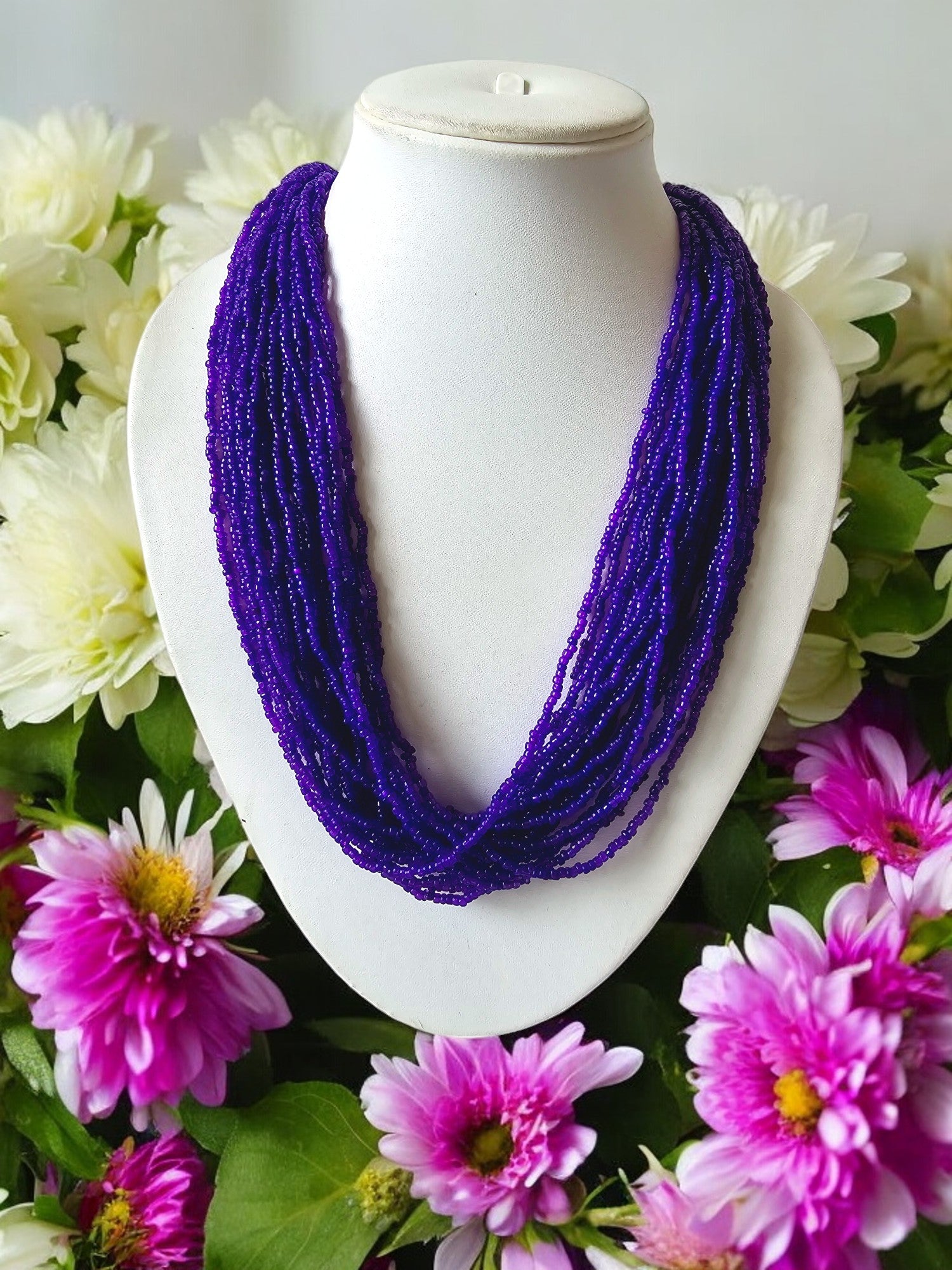 20 Layers Handmade Beaded Multilayer Necklace - 23 Colours Available