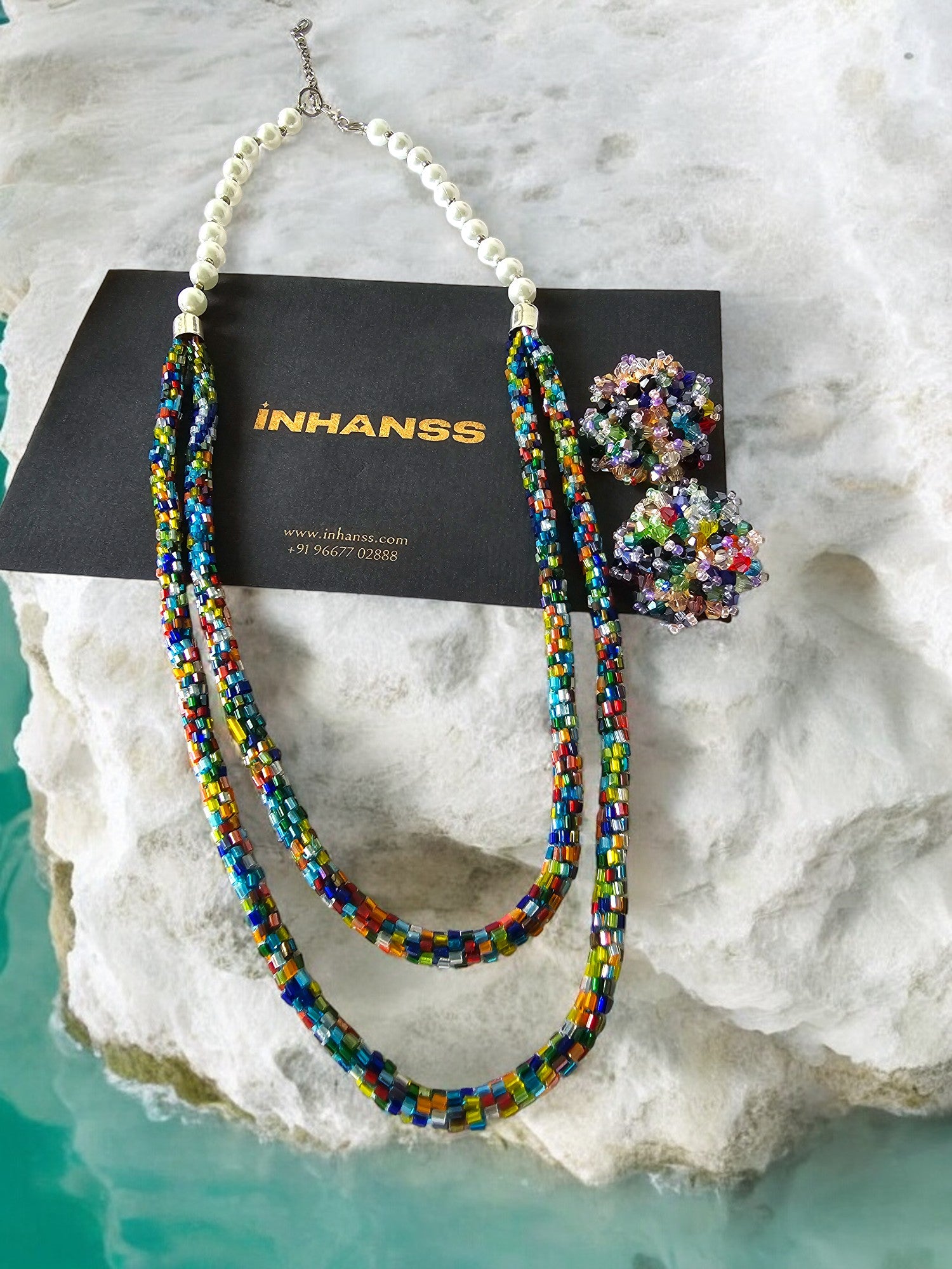 Rainbow Splendour- Handmade Multi-Layered Necklace