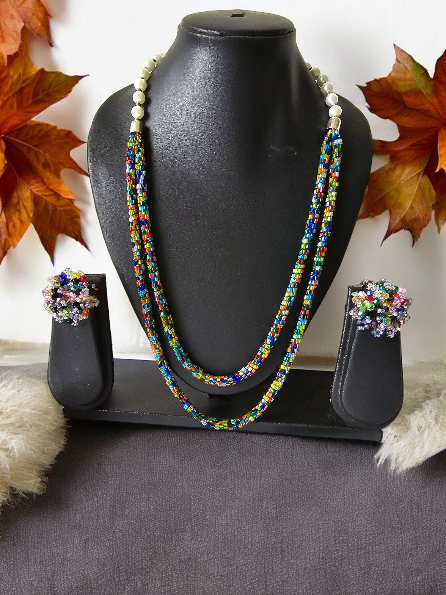 Rainbow Splendour- Handmade Multi-Layered Necklace