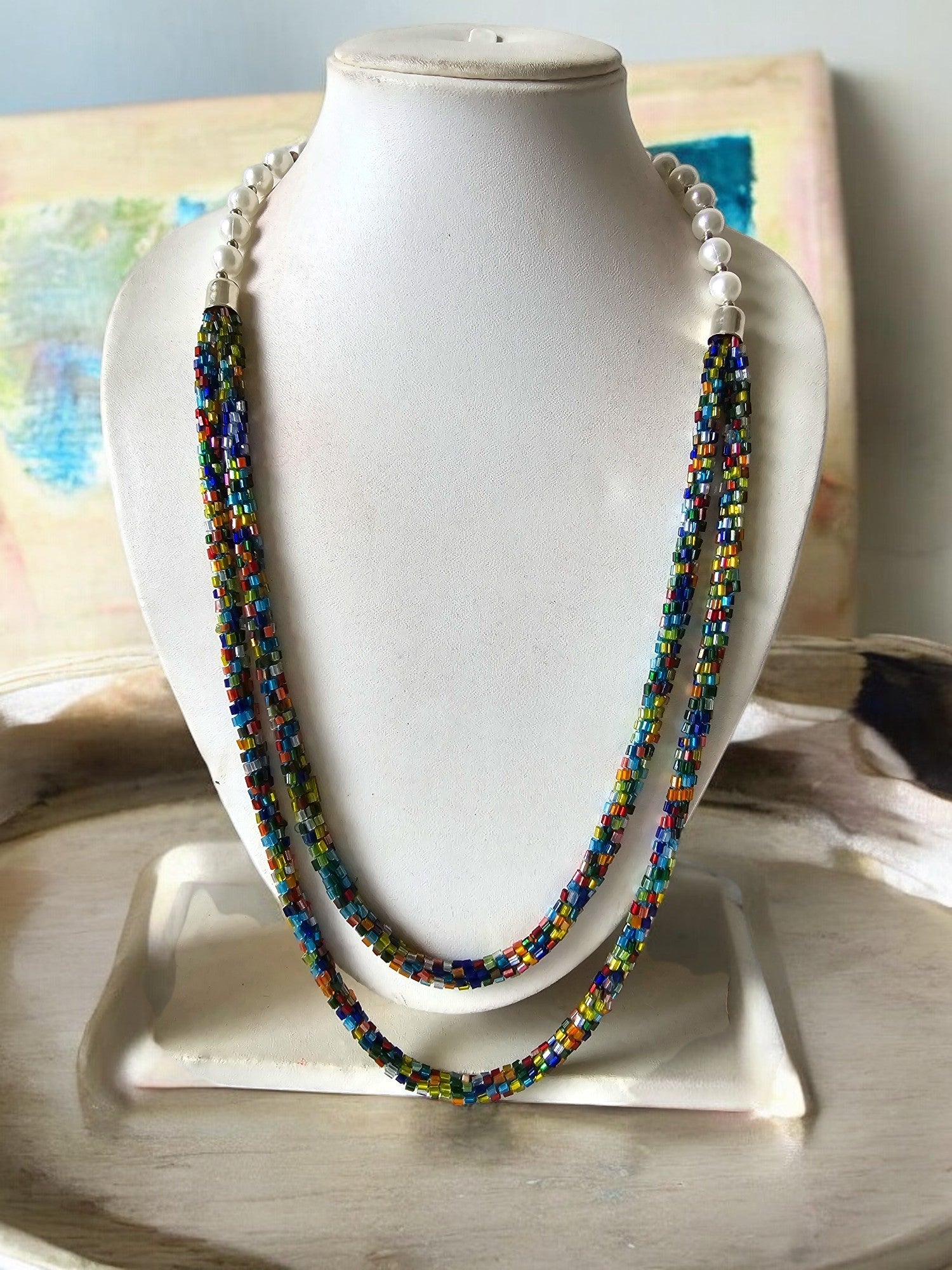 Rainbow Splendour- Handmade Multi-Layered Necklace