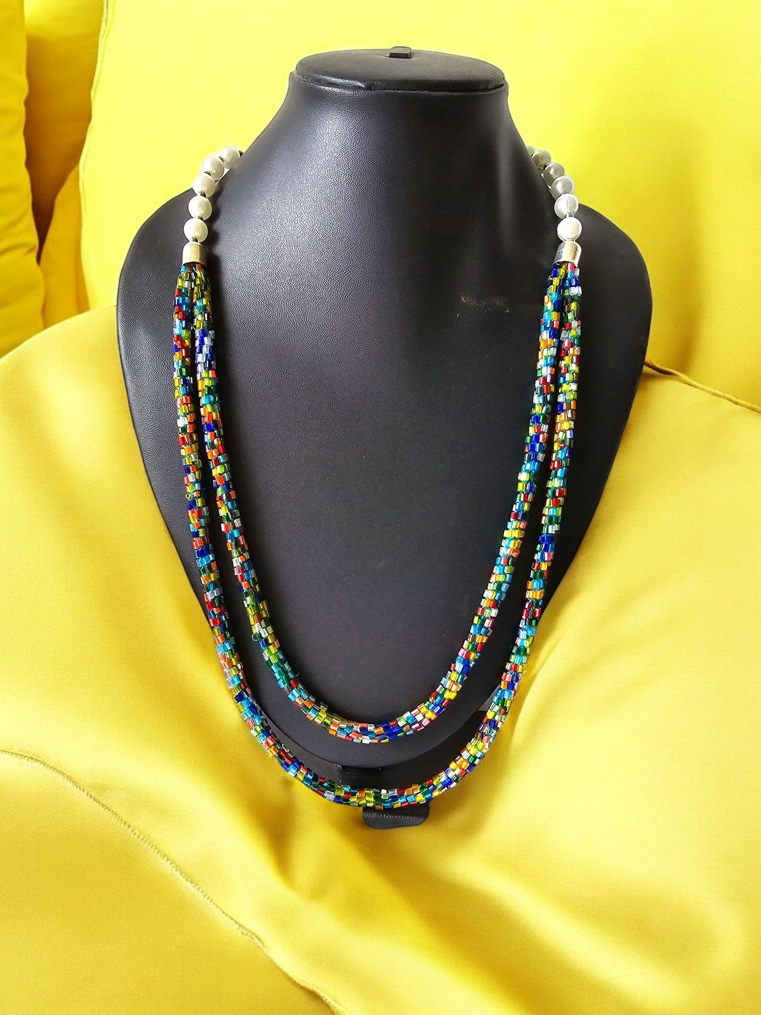 Rainbow Splendour- Handmade Multi-Layered Necklace