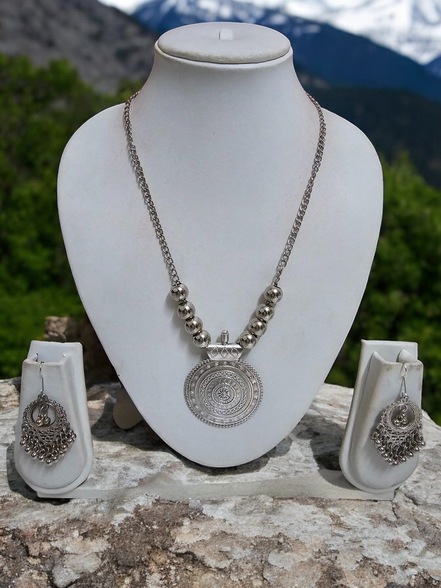 Mountain Majesty Oxidized Set- Handmade