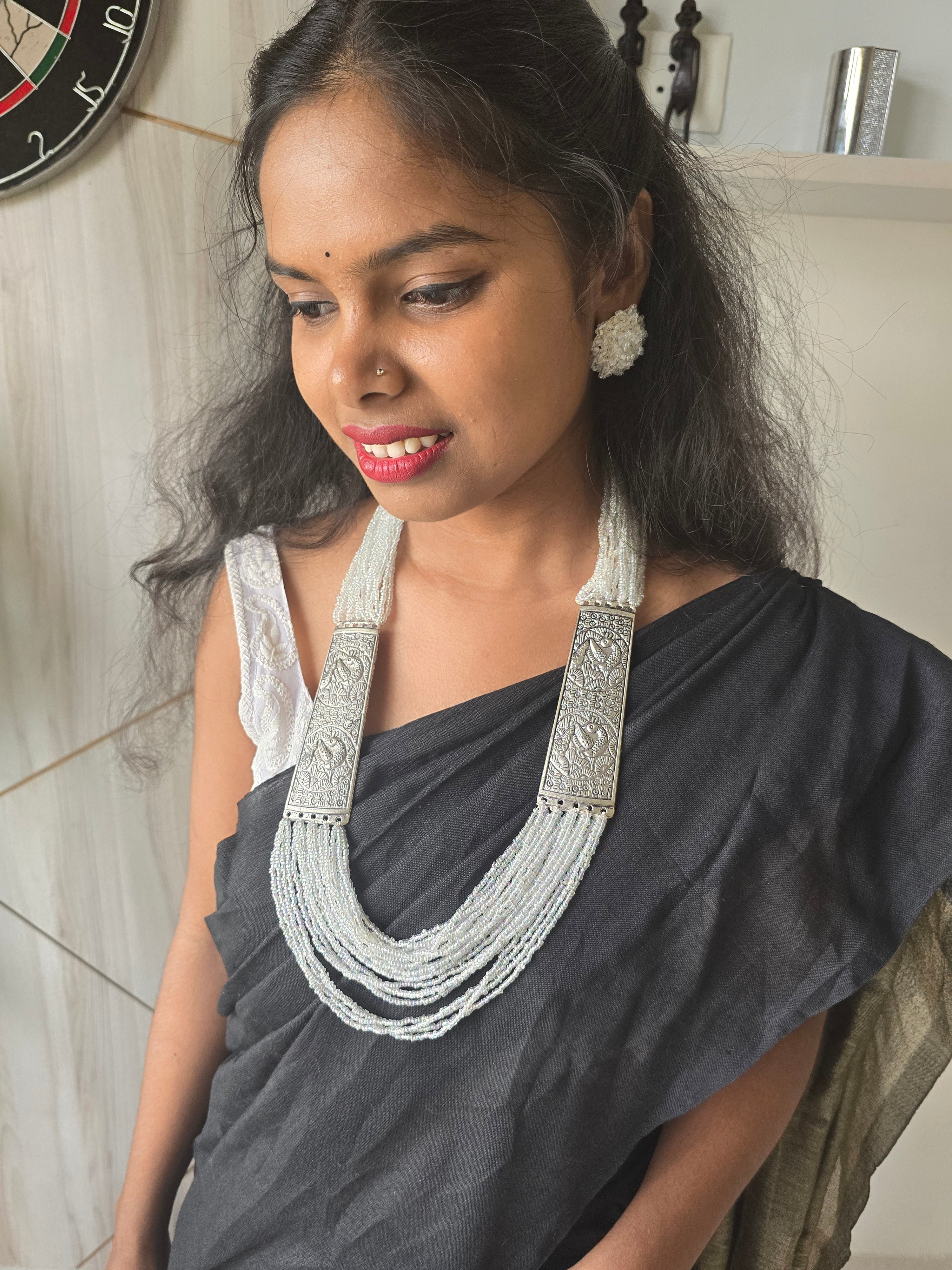 Majesty Handmade Statement Necklace With Matching Earrings -12 Colours Available