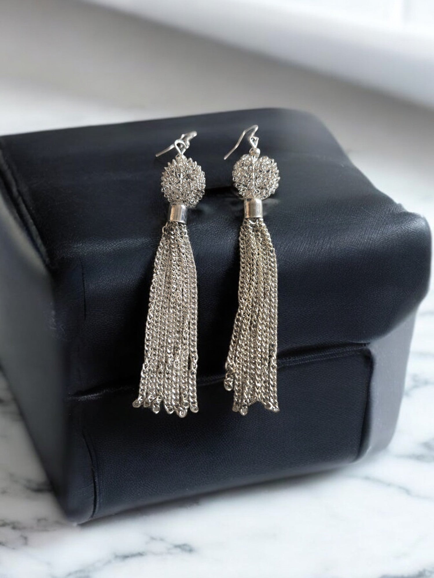 Gleaming Cascade Tassel Earrings - 2 Colours Available