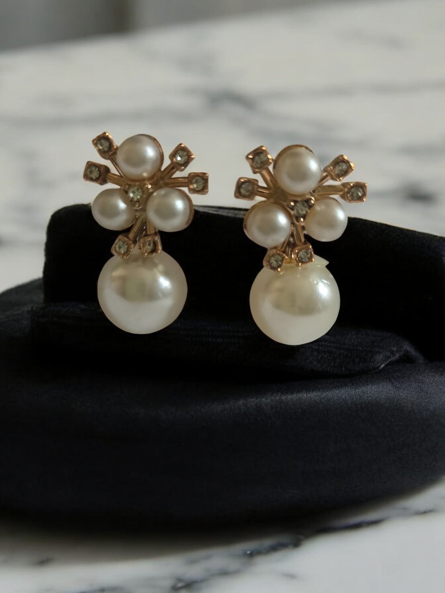 Golden Bloom Pearl Studs