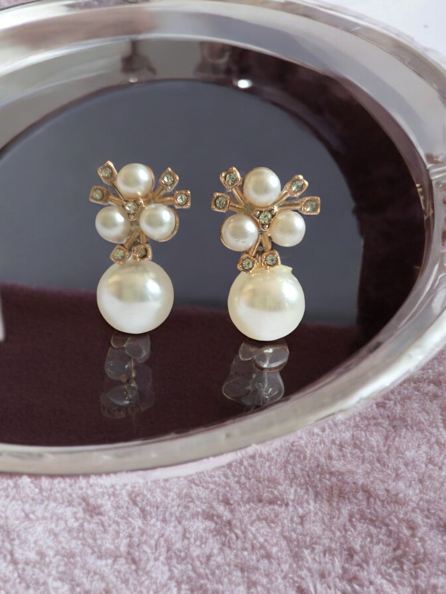 Golden Bloom Pearl Studs