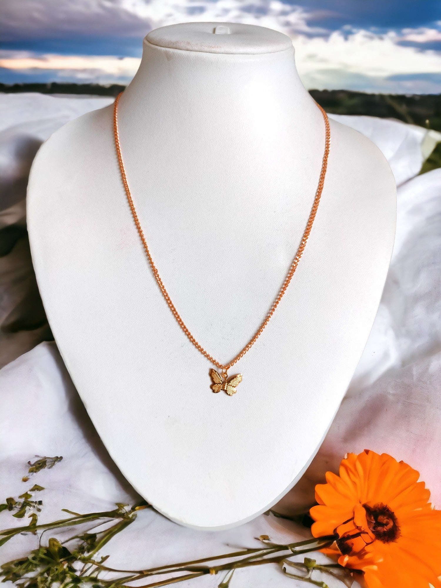 Golden Flutter- Handmade Rose Gold Chain