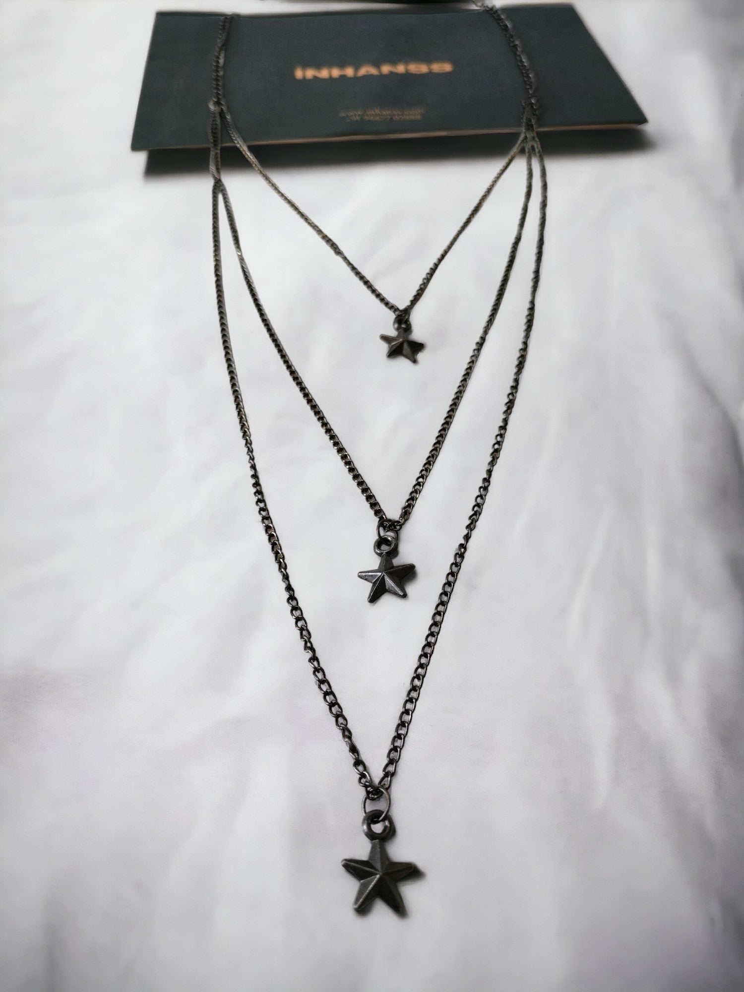 Starlit Noir Multi-Layered Necklace-Handmade