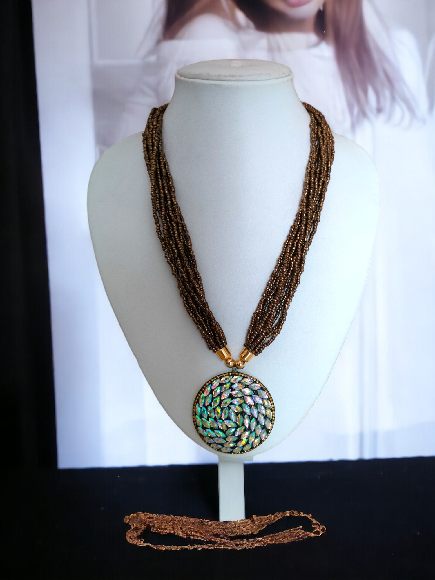 Radiant Mosaic Multi-Layered Necklace-Handmade