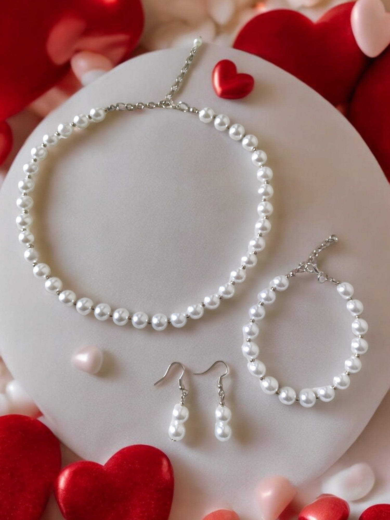 Elegant Pearls 3 Pc Set- Handmade