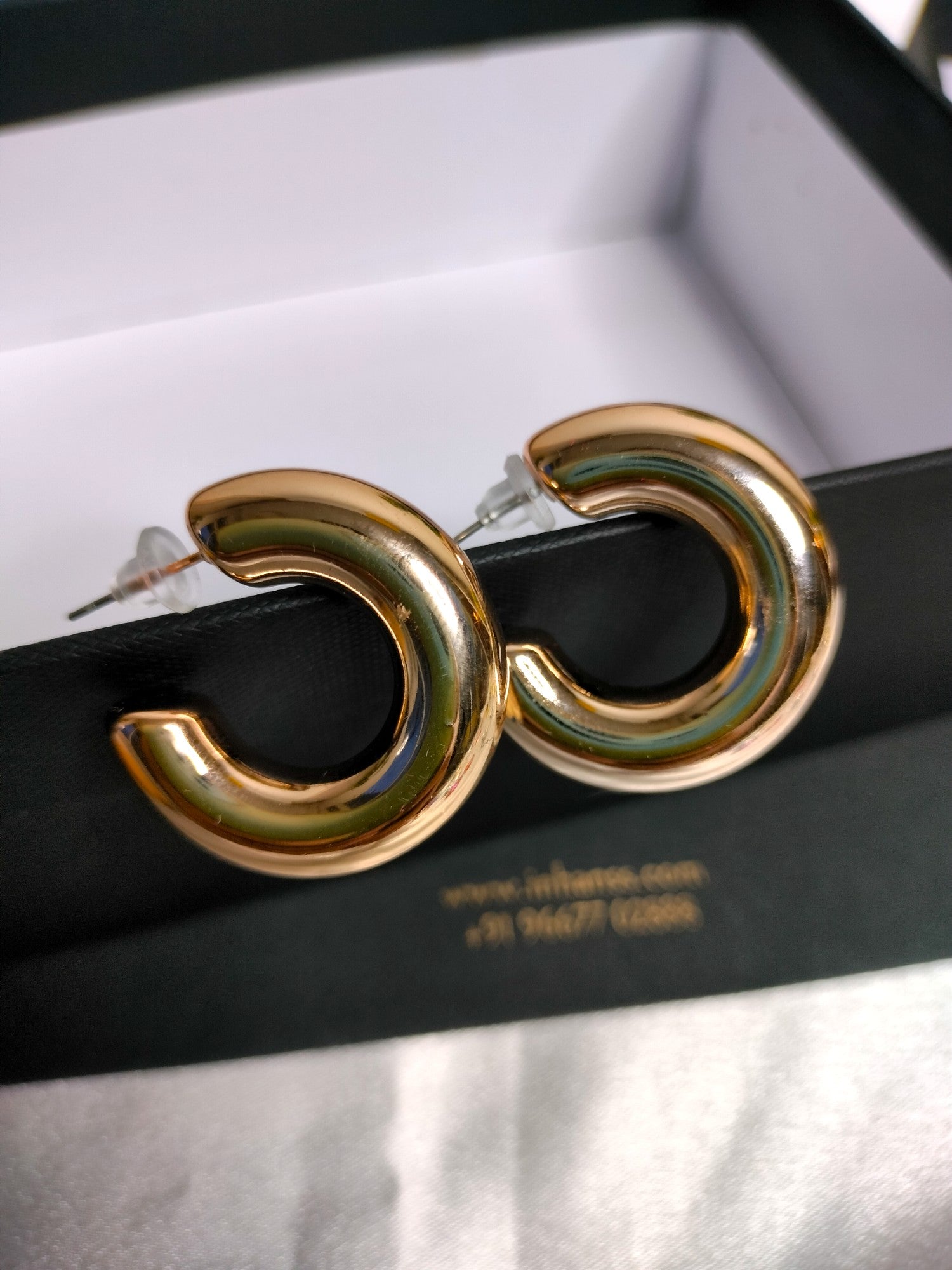 Golden Crescent Earrings