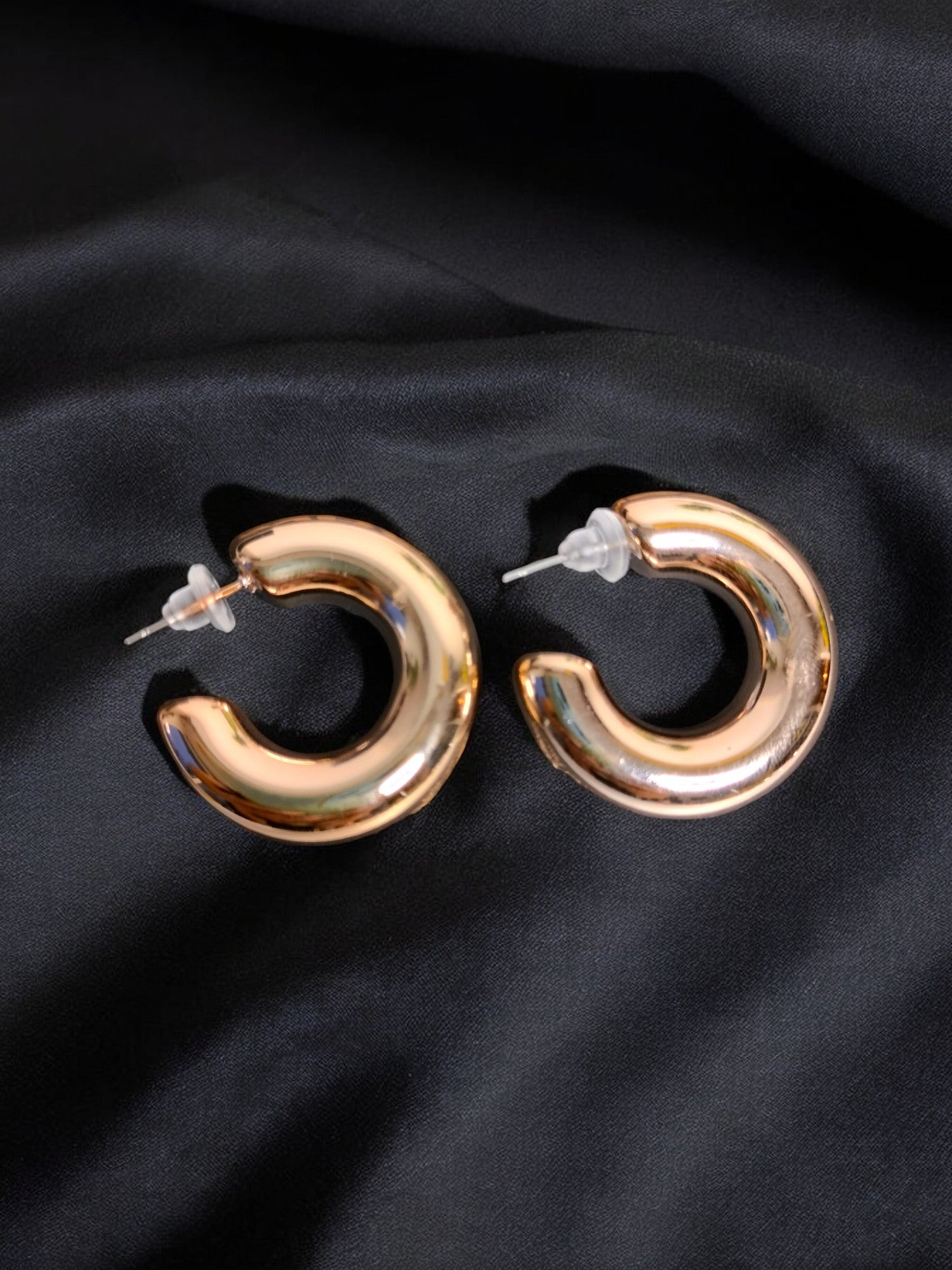 Golden Crescent Earrings