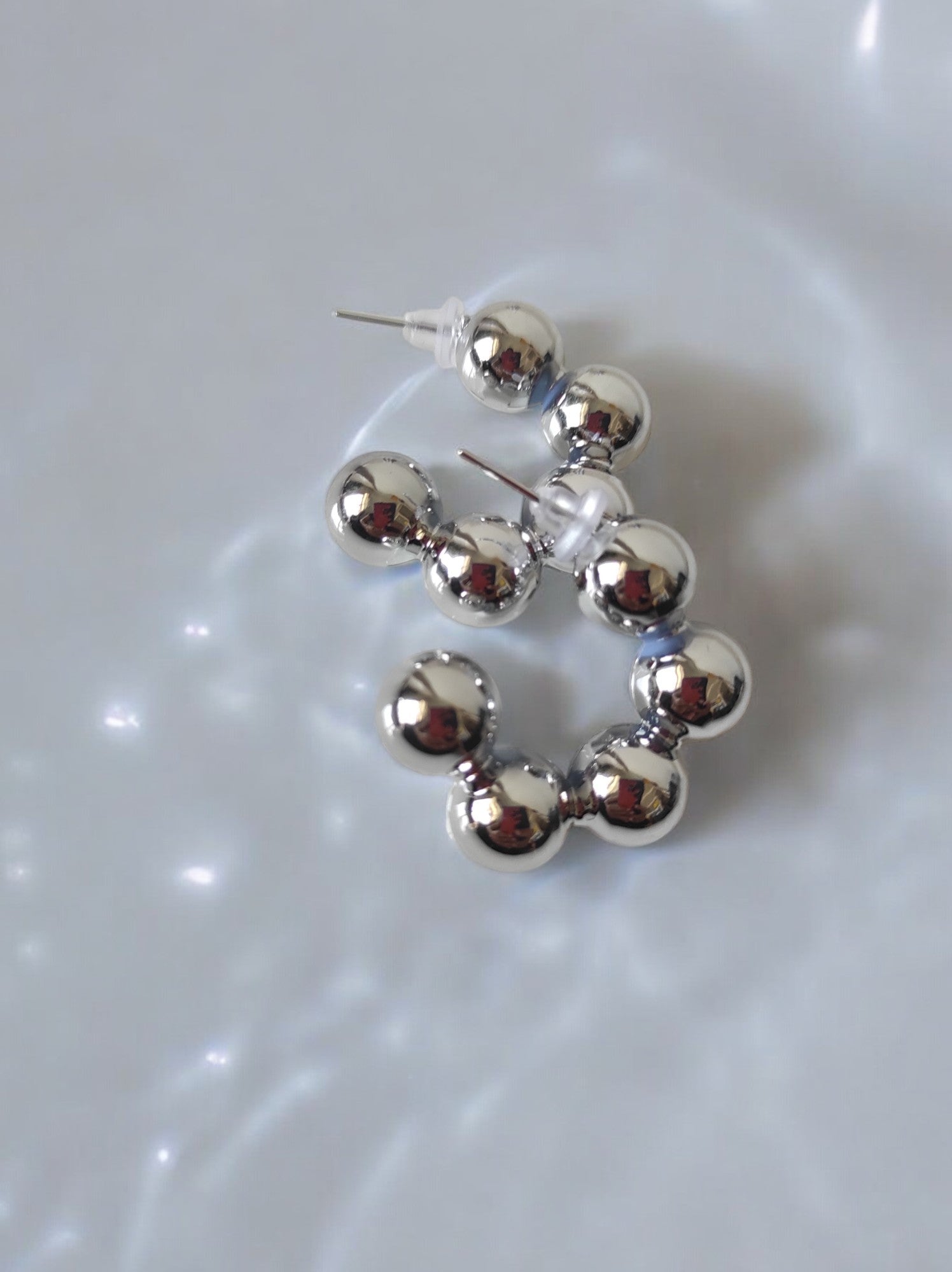 Silver Sphere Delight Earrings