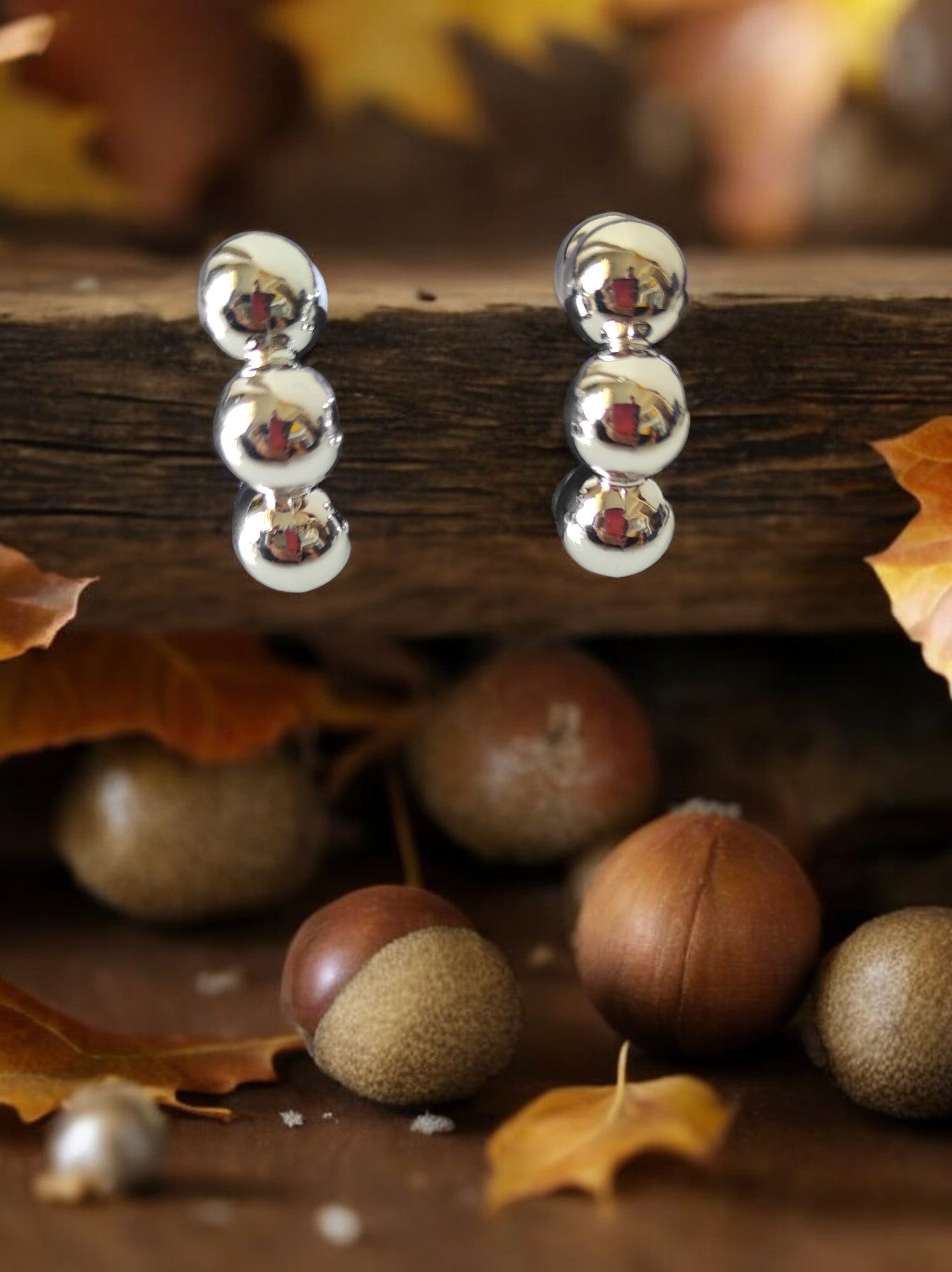 Silver Sphere Delight Earrings