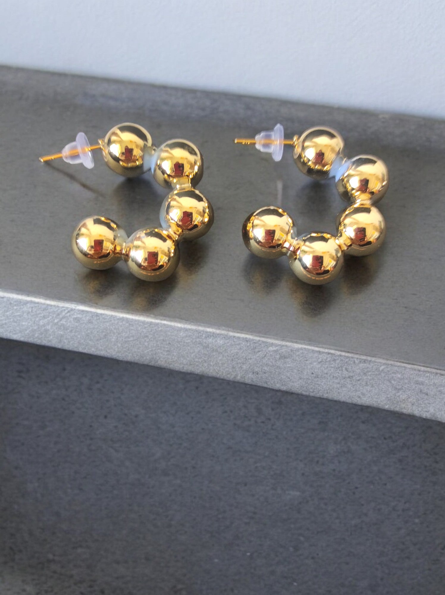 Golden Glam Bead Earrings