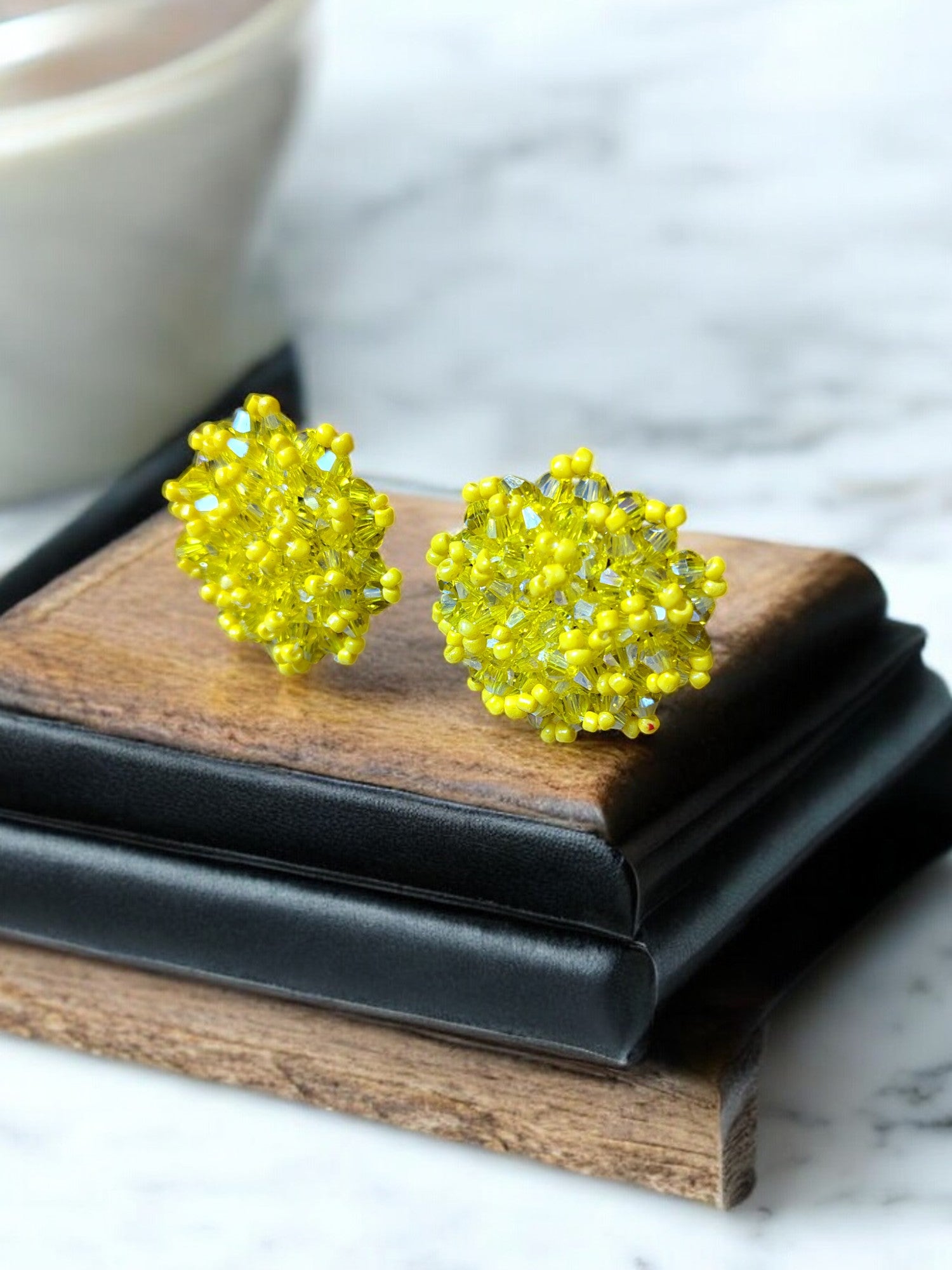 Statement Stud Earrings - 26 Colours Available-Handmade