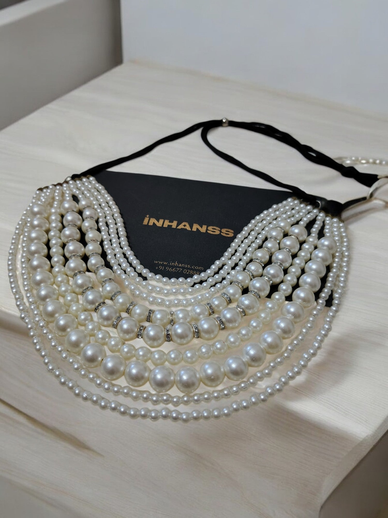 Bollywood Style Ethereal Pearl Cascade Necklace