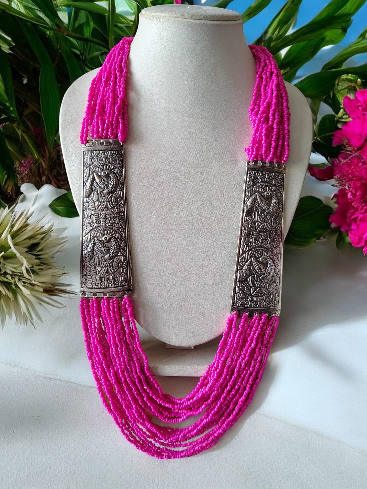 Majesty Handmade Statement Necklace With Matching Earrings -11 Colours Available