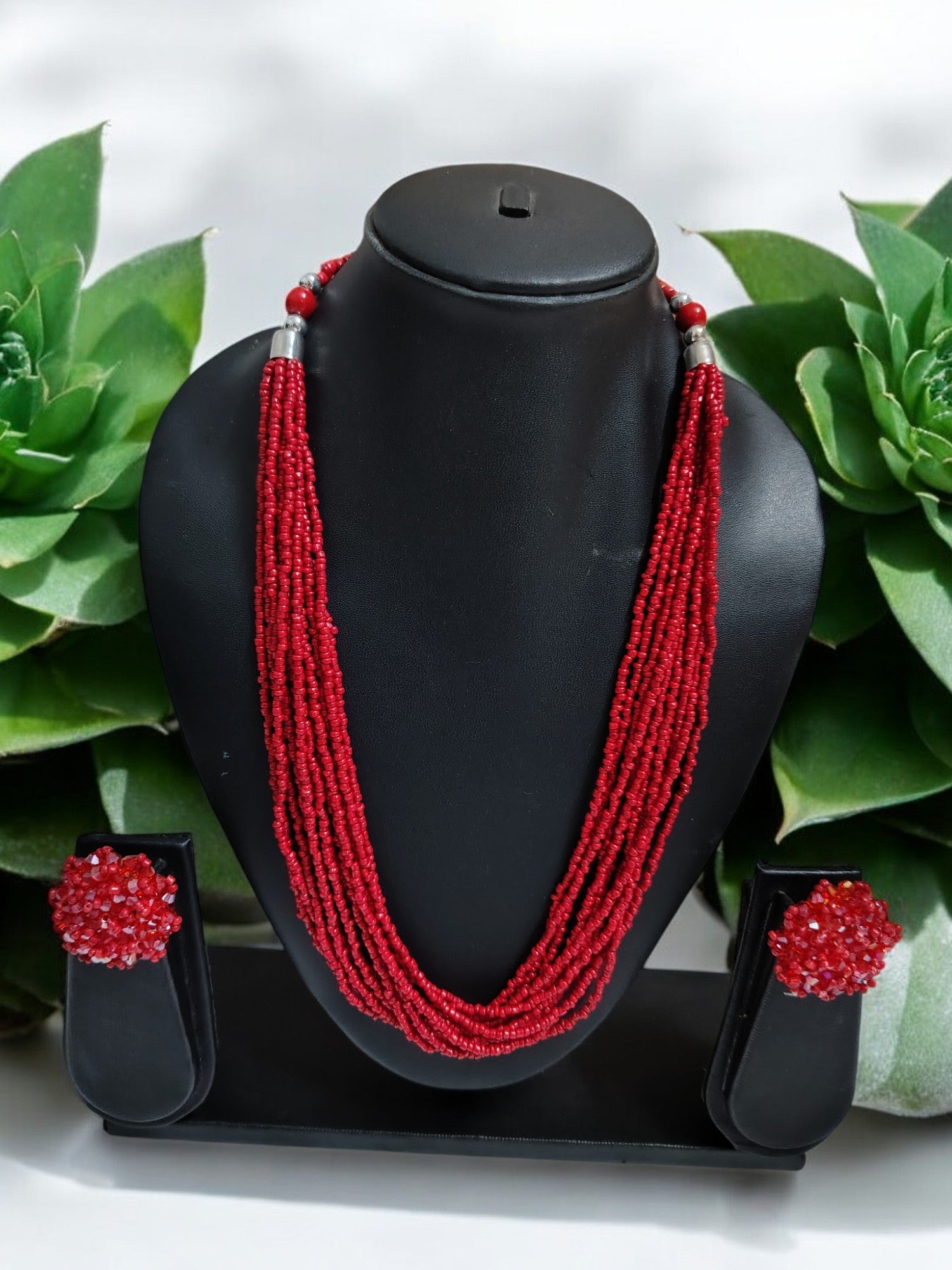 Bloom Handmade Beaded Necklace Set - 12 Layers - 10 Colours Available