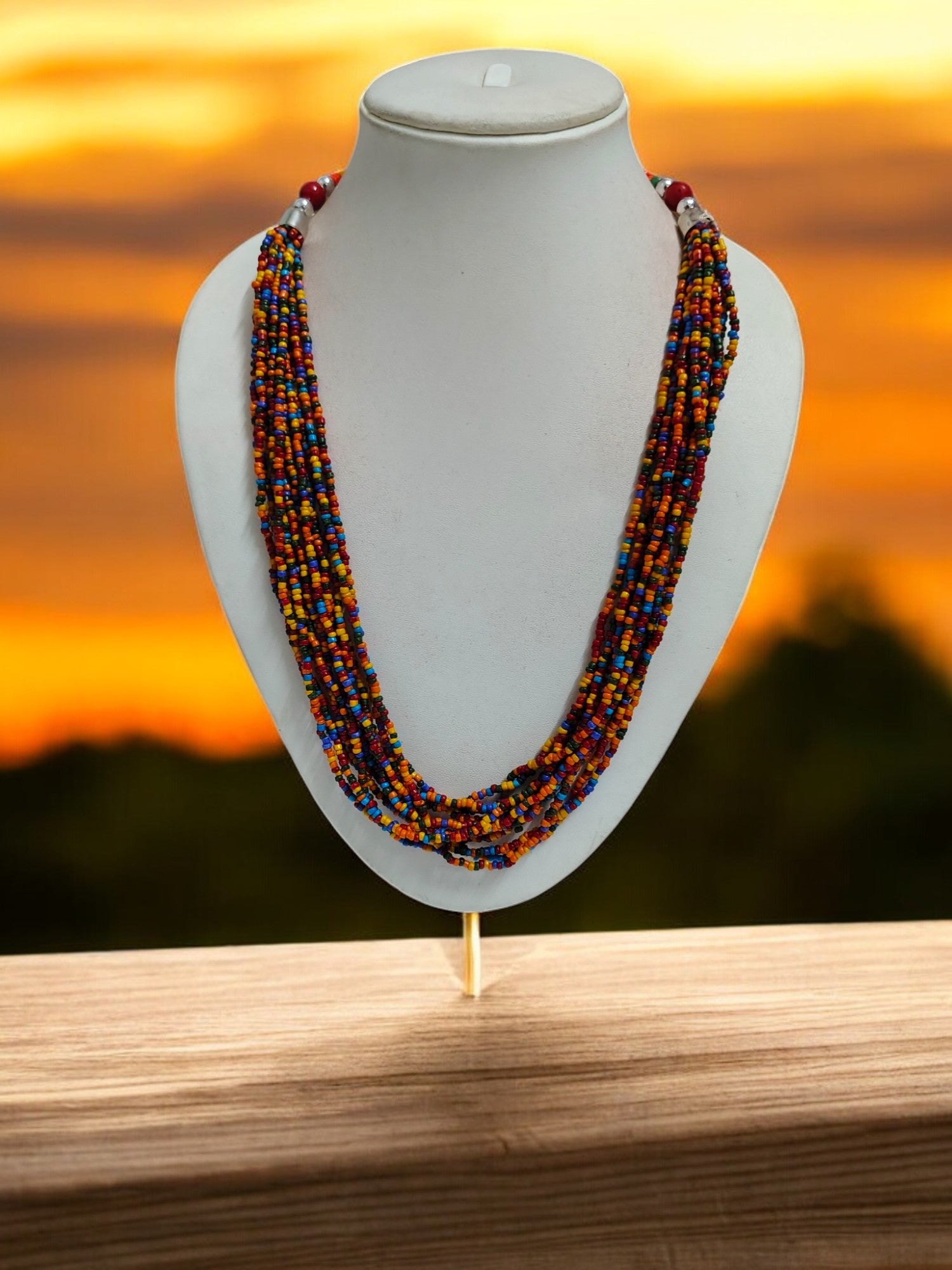 Bloom Handmade Beaded Necklace Set - 12 Layers - 10 Colours Available