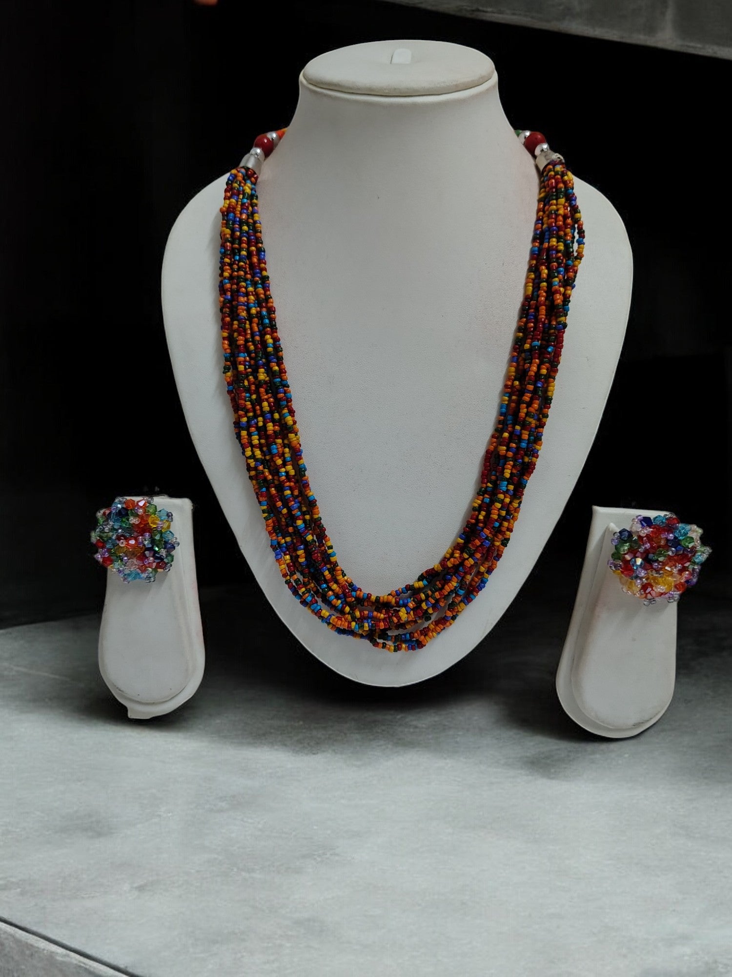 Bloom Handmade Beaded Necklace Set - 12 Layers - 10 Colours Available