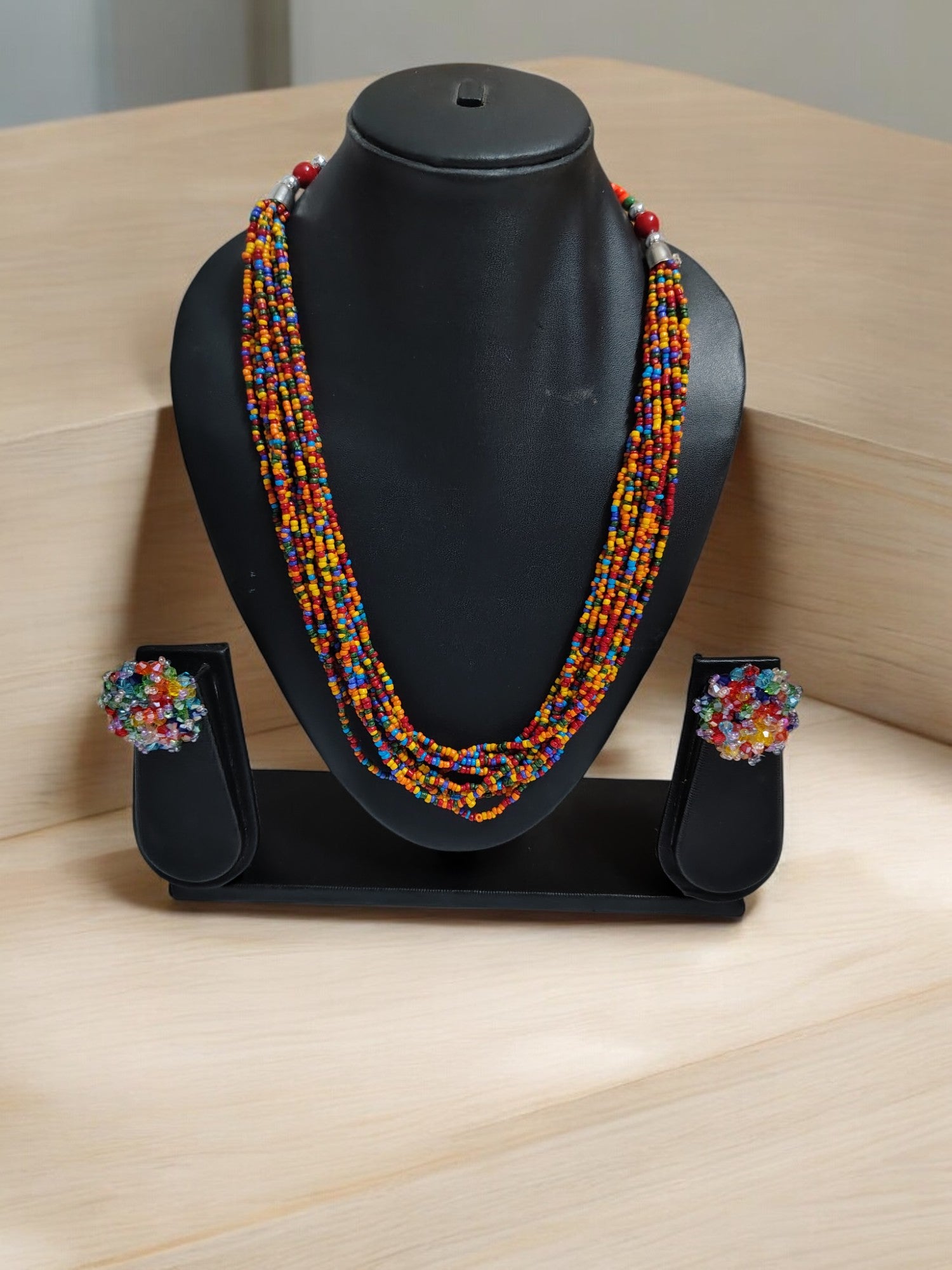 Bloom Handmade Beaded Necklace Set - 12 Layers - 10 Colours Available