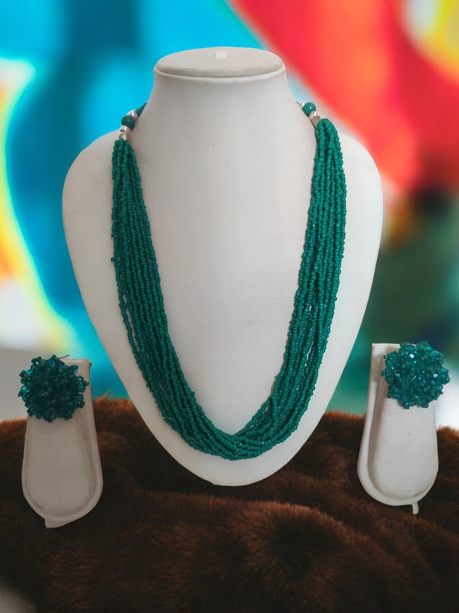 Bloom Handmade Beaded Necklace Set - 12 Layers - 10 Colours Available