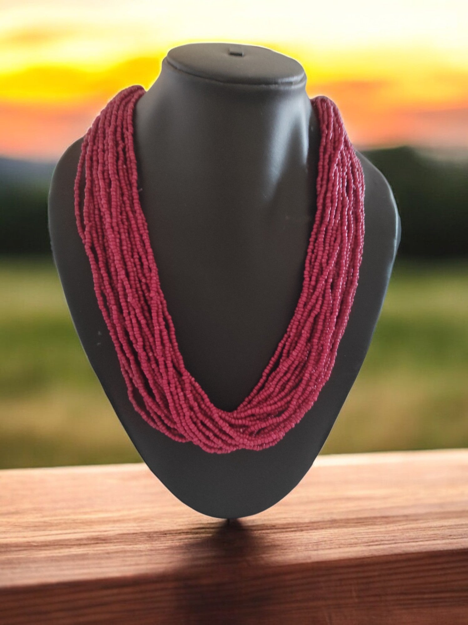 20 Layers Handmade Beaded Multilayer Necklace - 23 Colours Available