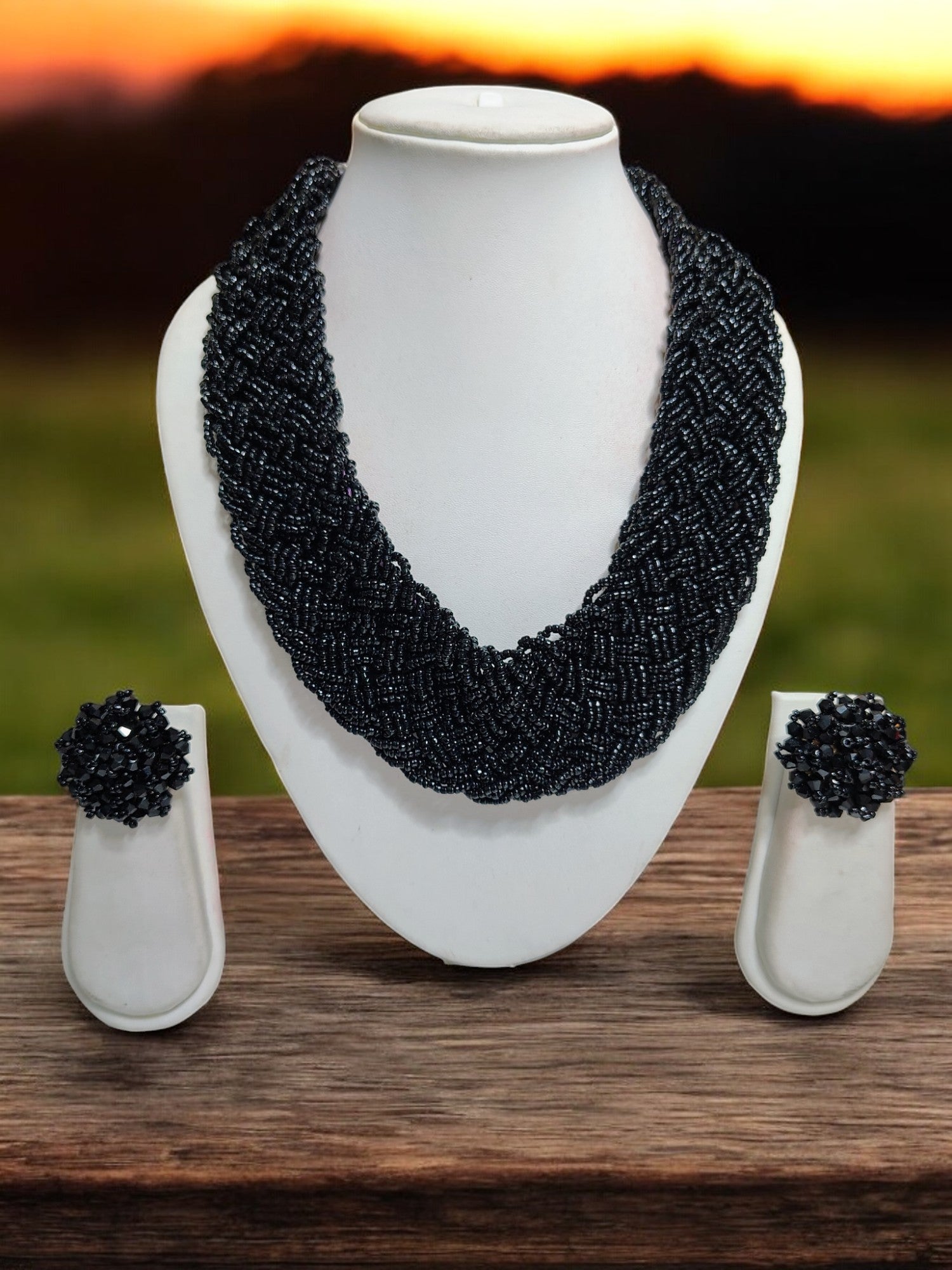 Handmade Beaded Choker Style Sets- 6 Colours Available in 2 Variants