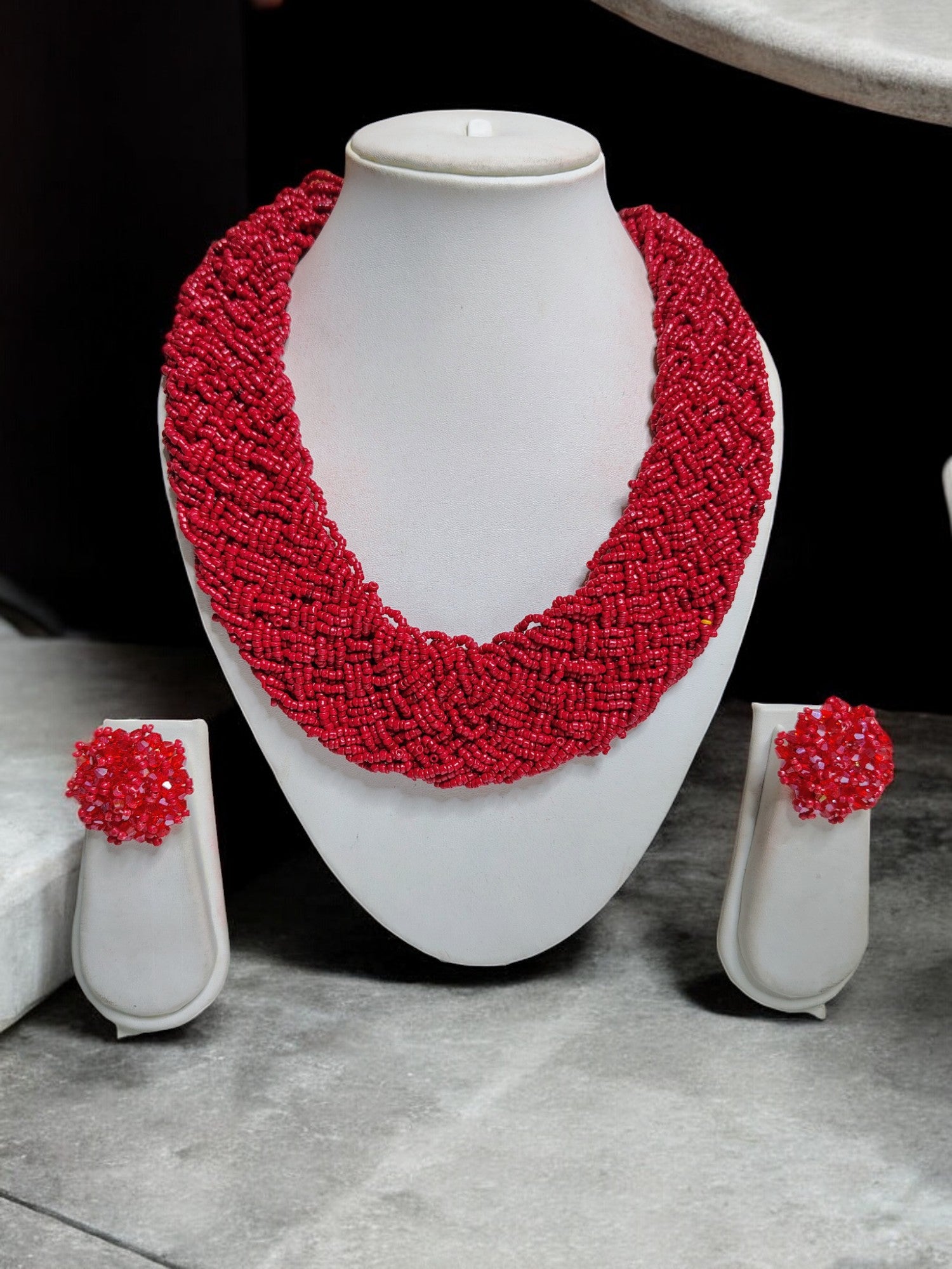 Handmade Beaded Choker Style Sets- 6 Colours Available in 2 Variants