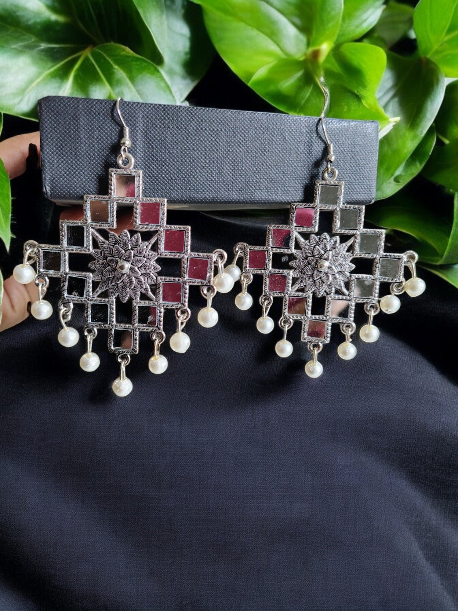 Celestial Lattice Drop Earrings