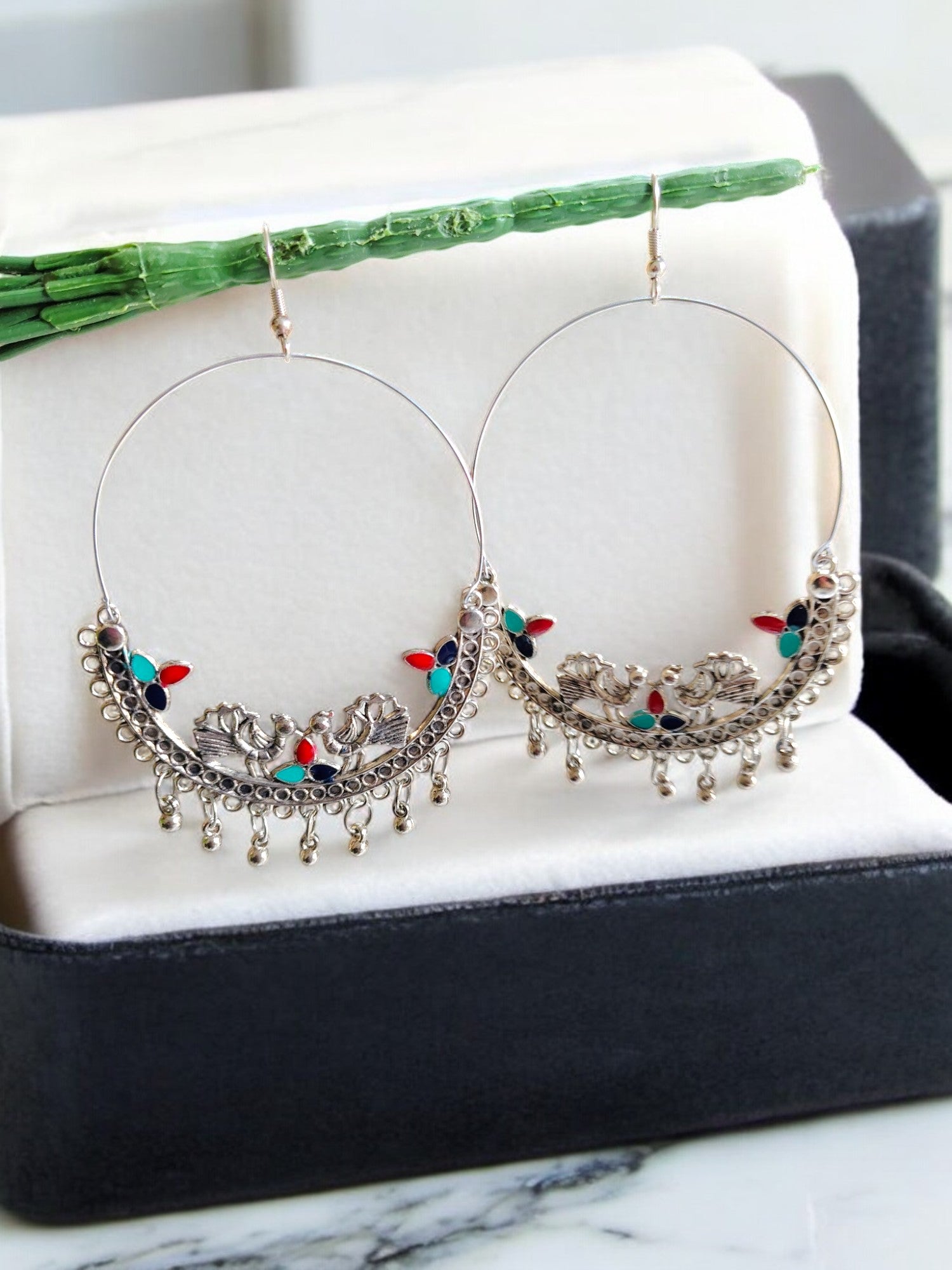 Royal Bloom Hoop Earrings