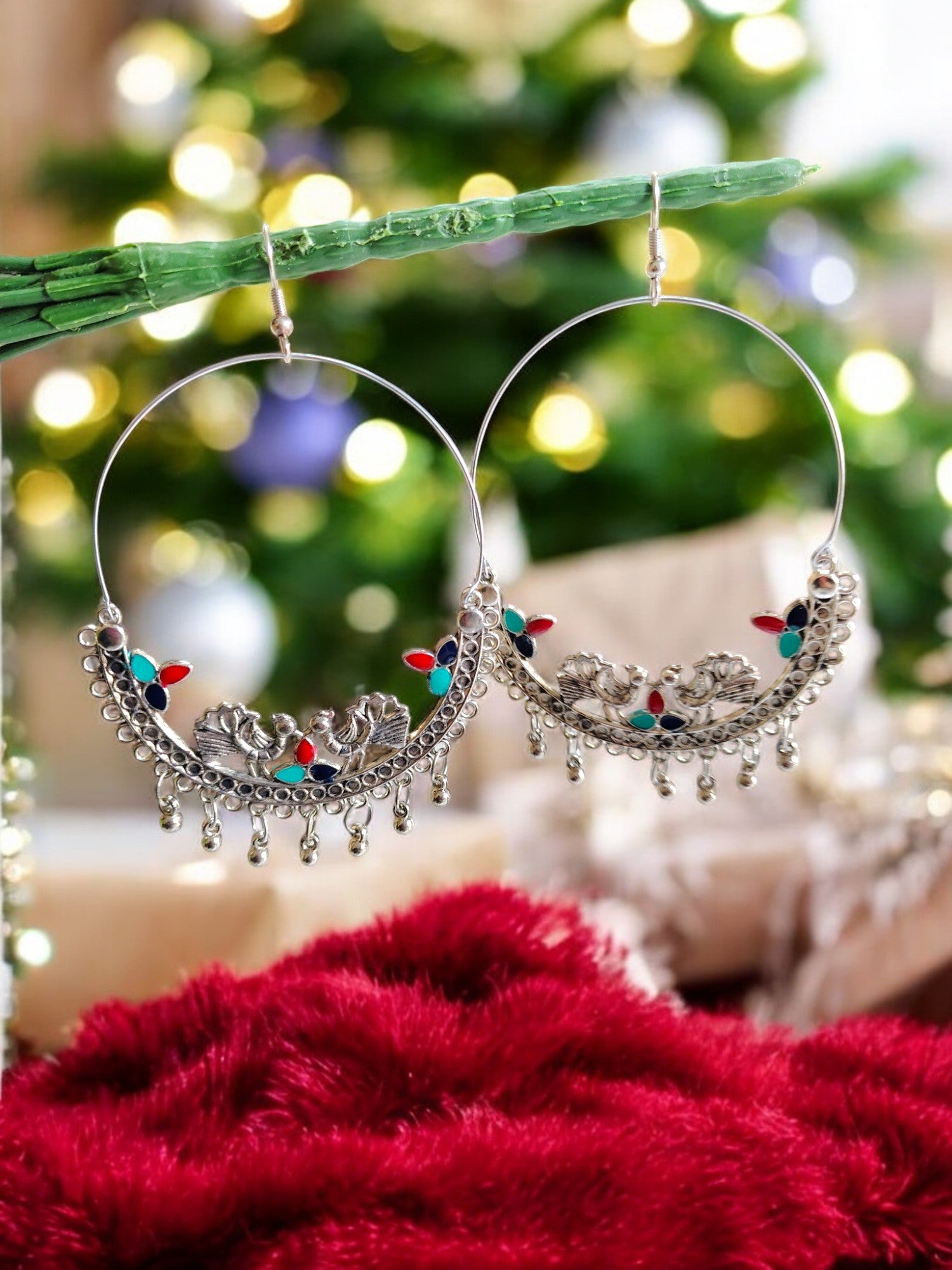 Royal Bloom Hoop Earrings