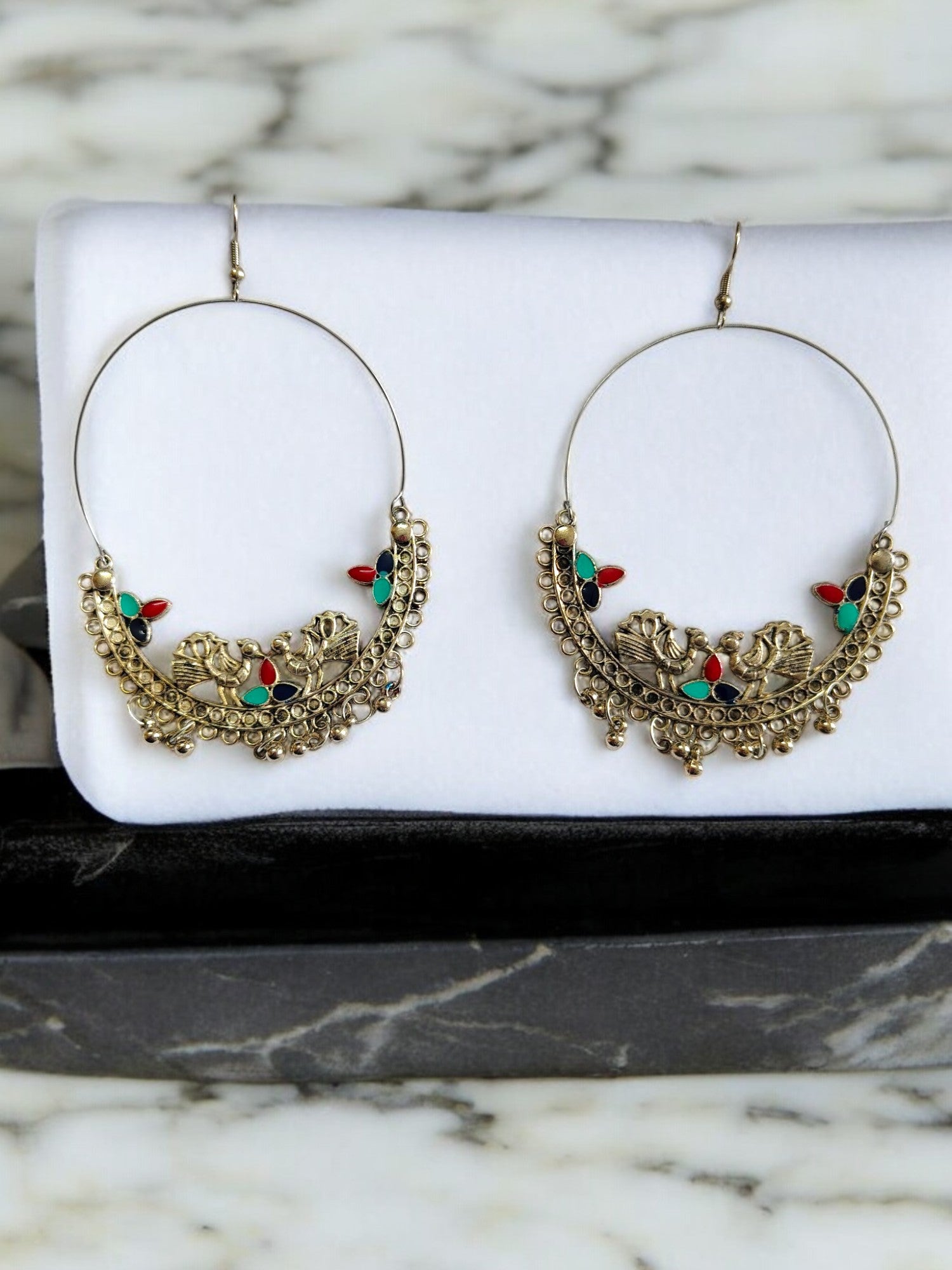 Royal Bloom Hoop Earrings