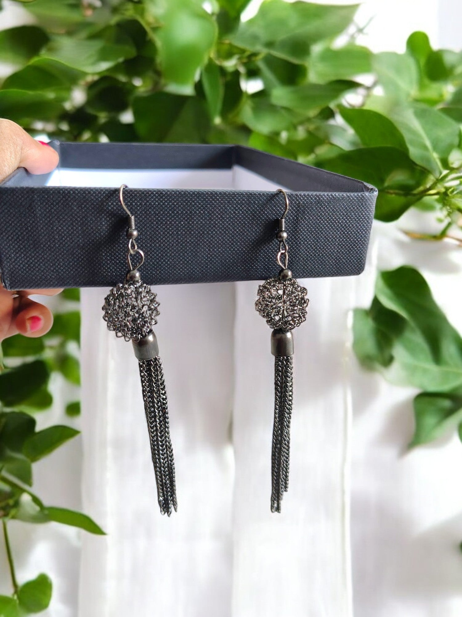 Gleaming Cascade Tassel Earrings - 2 Colours Available