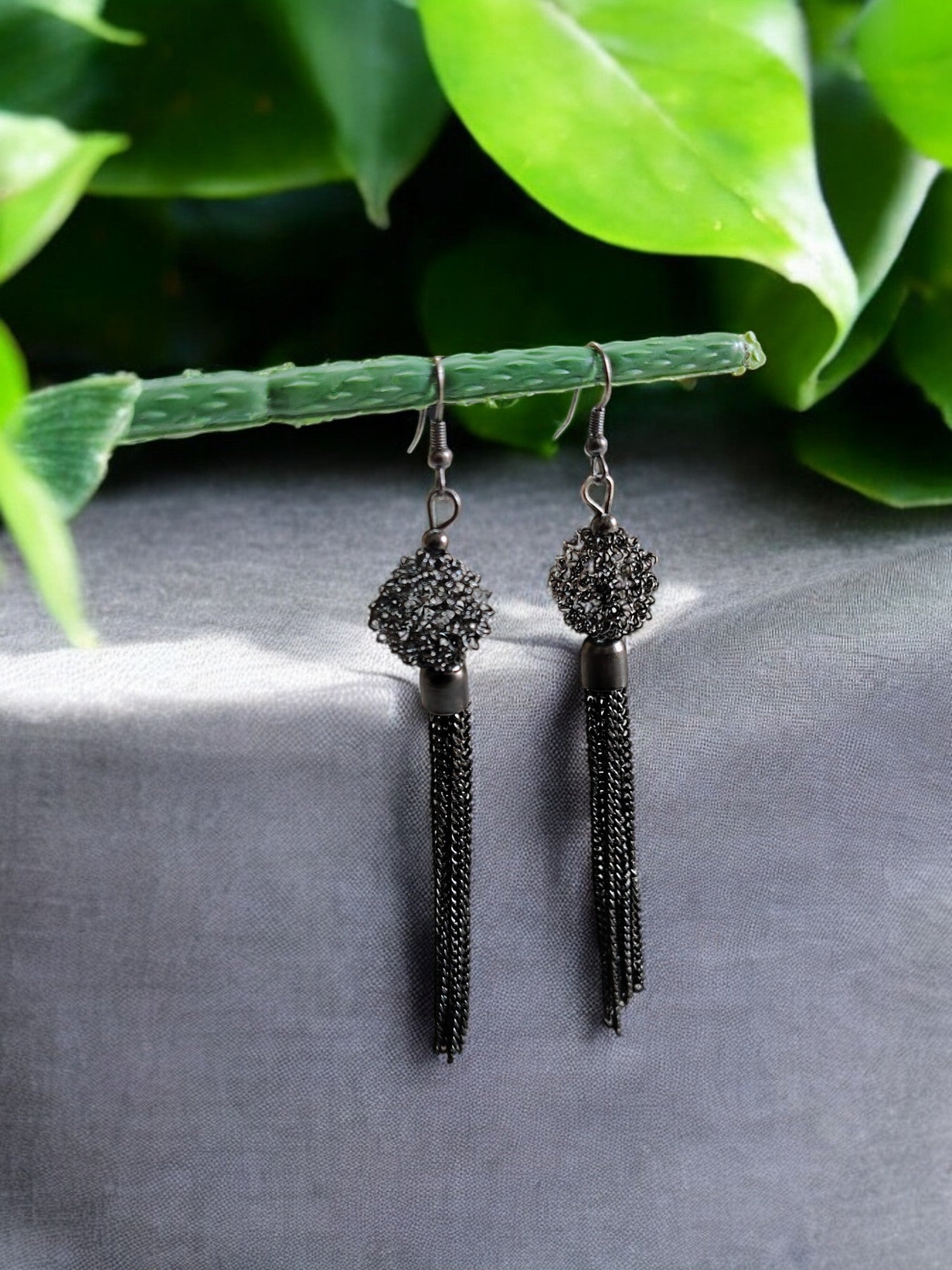 Gleaming Cascade Tassel Earrings - 2 Colours Available