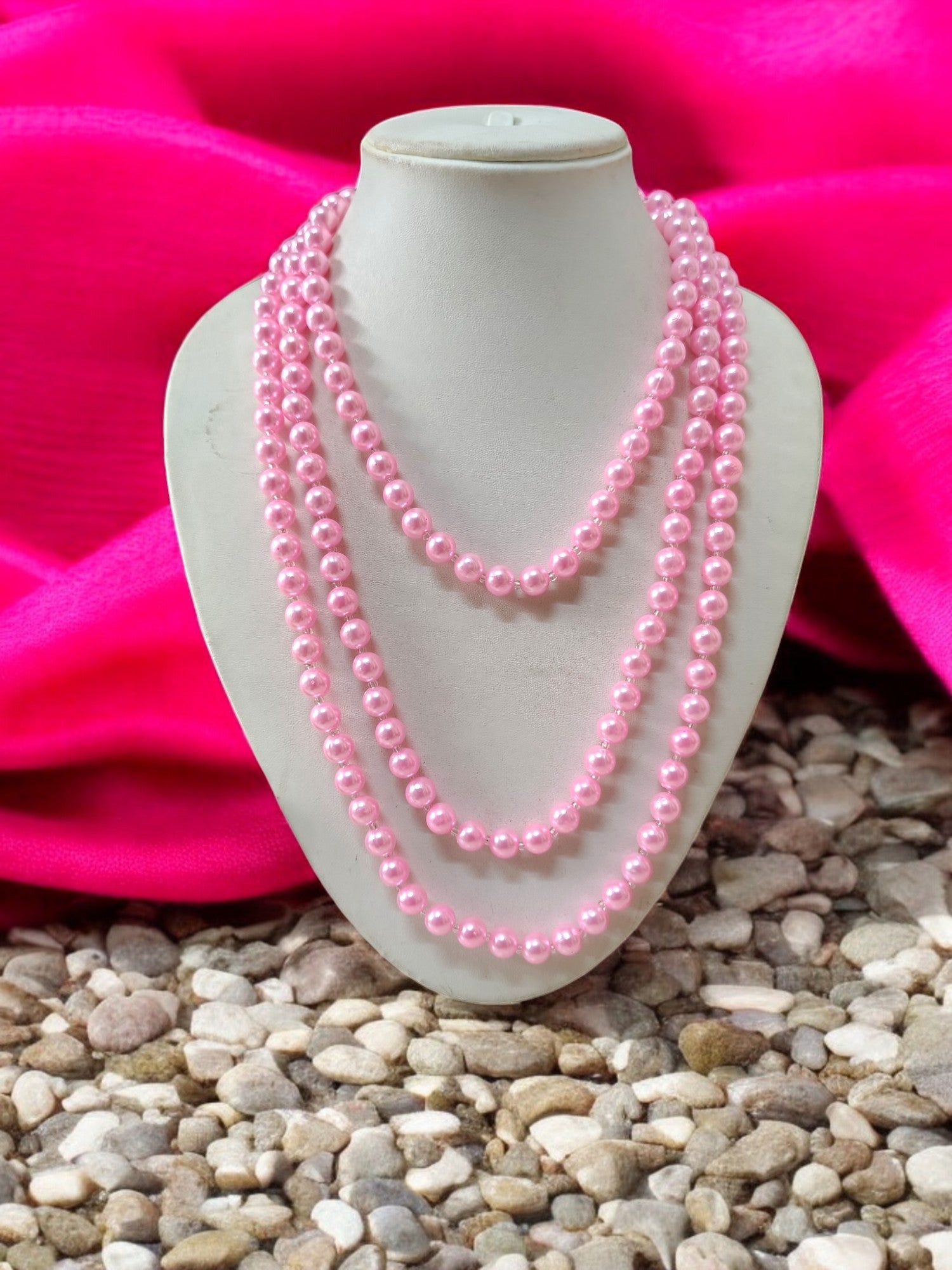 Blush Radiance Versatile Necklace - Handmade