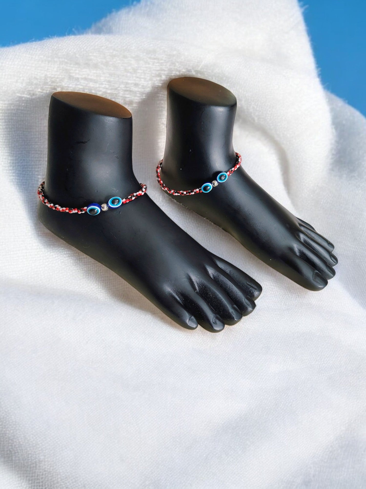 Mystic Eye Charm Anklet - Handmade