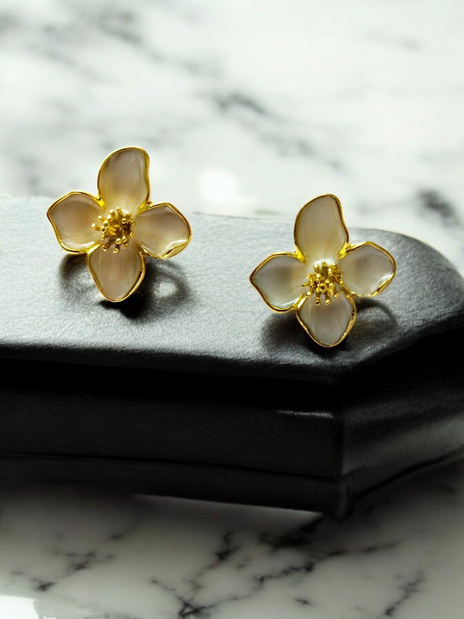 Ethereal Blossom Anti Tarnish Stud Earrings