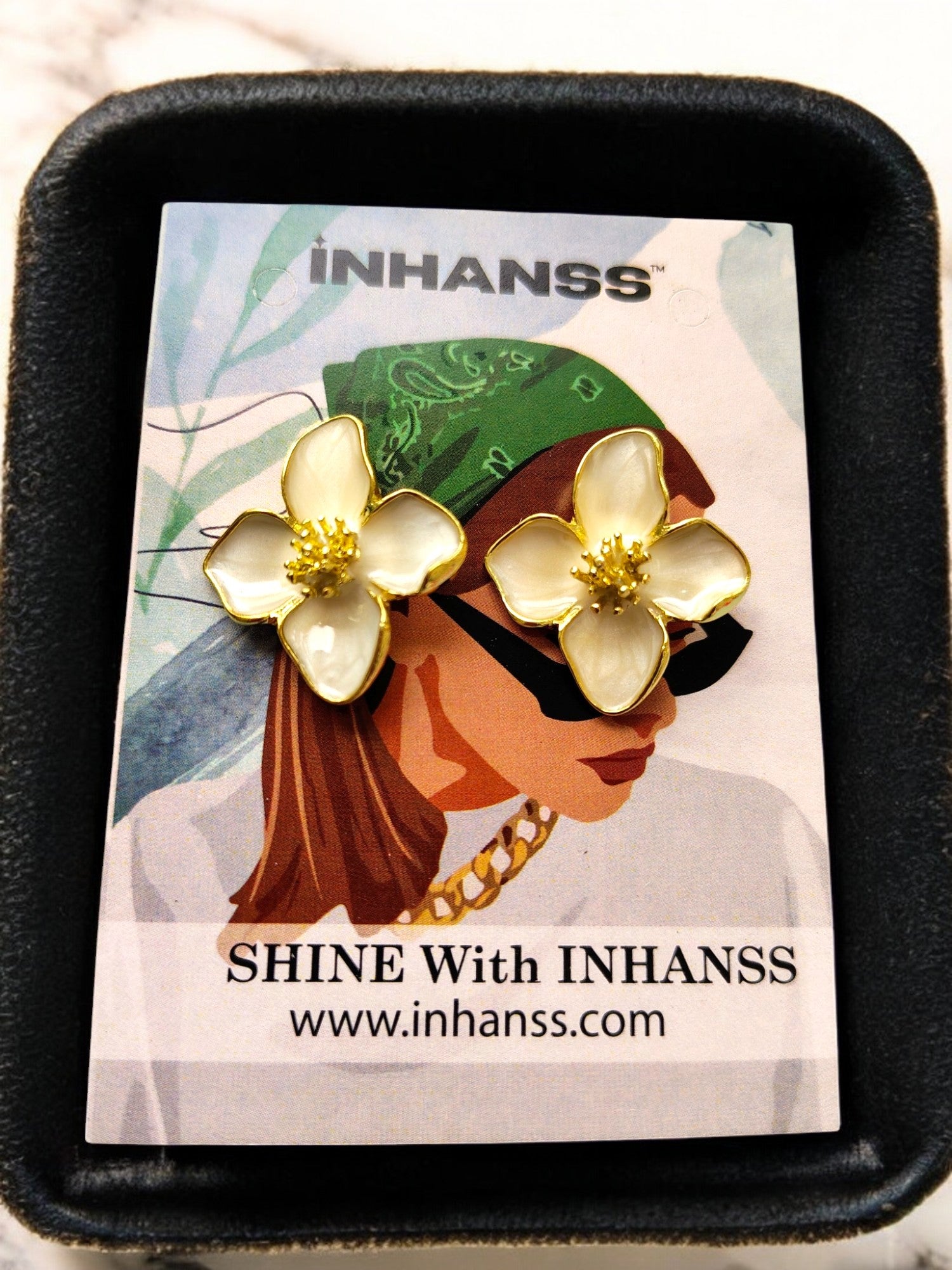 Ethereal Blossom Anti Tarnish Stud Earrings