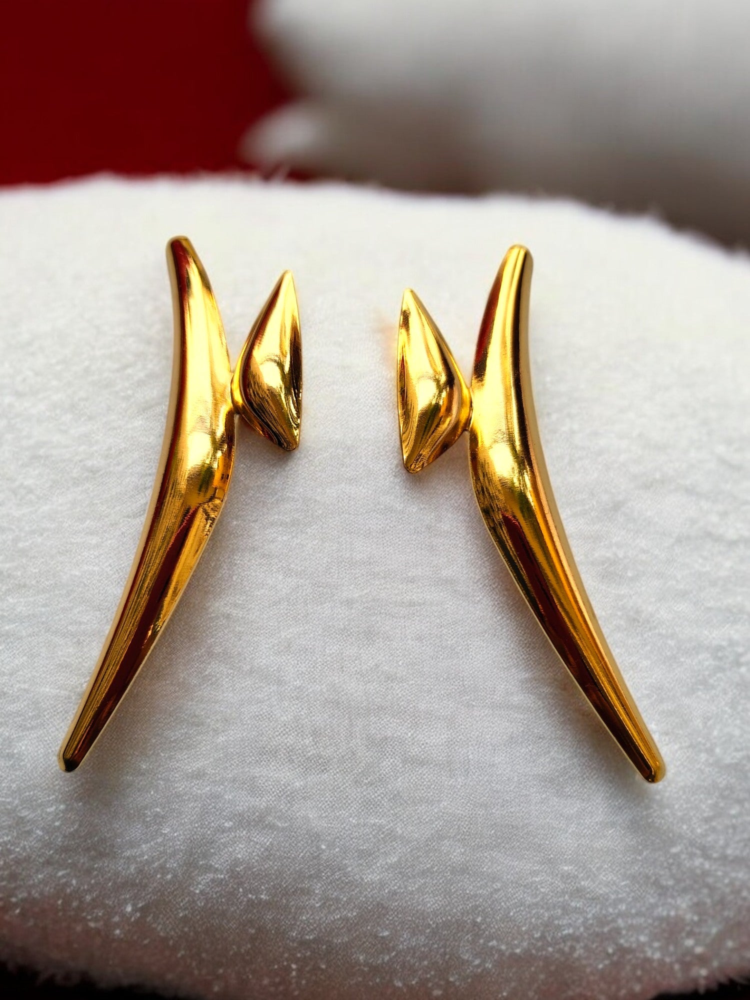 Golden Vibe Anti-Tarnish Gold Plated Statement Earrings