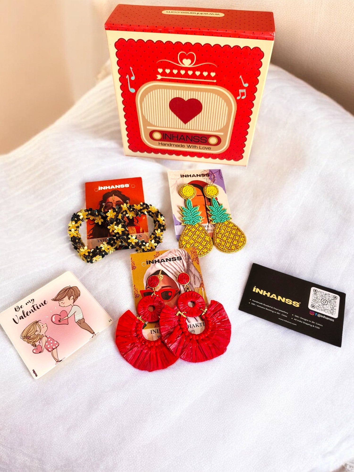 Limited Edition Galentine's Beaded Earring Hamper ( Handmade)