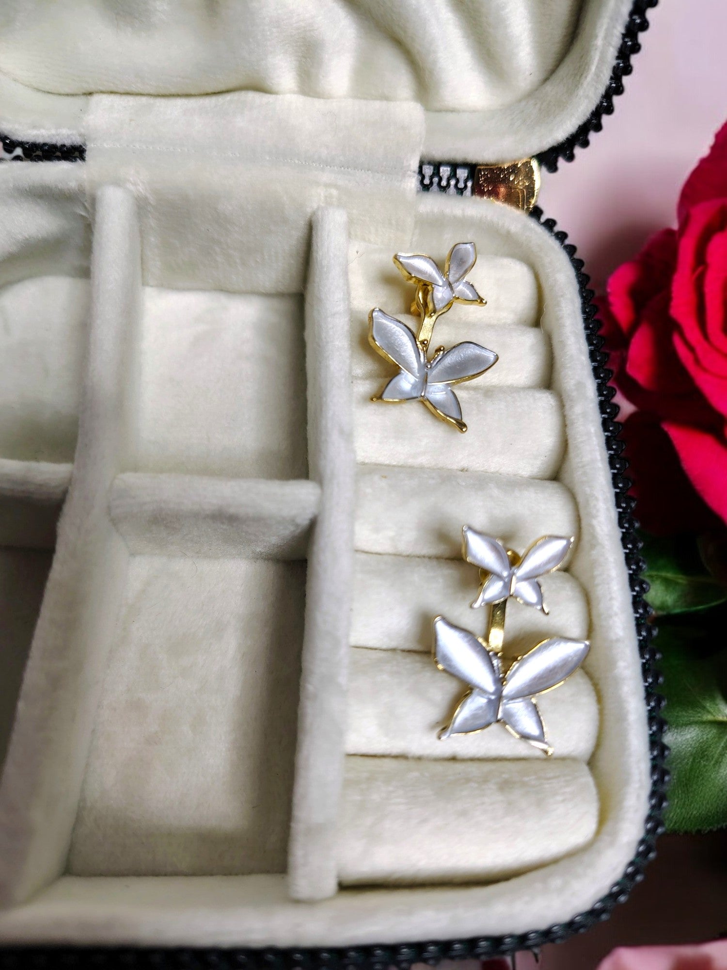 Blossom Grace 2 in 1 Anti Tarnish Stud Earrings