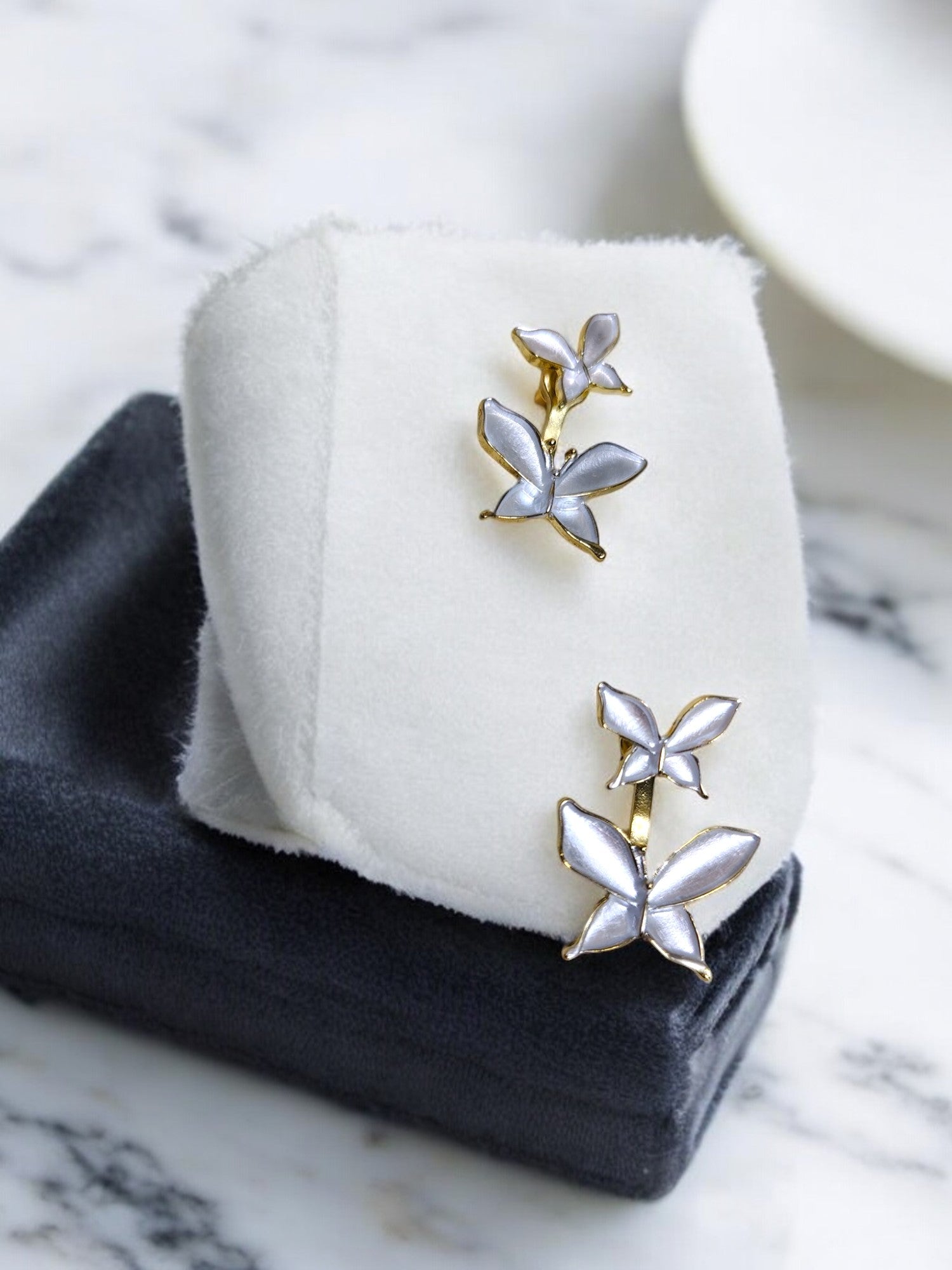 Blossom Grace 2 in 1 Anti Tarnish Stud Earrings