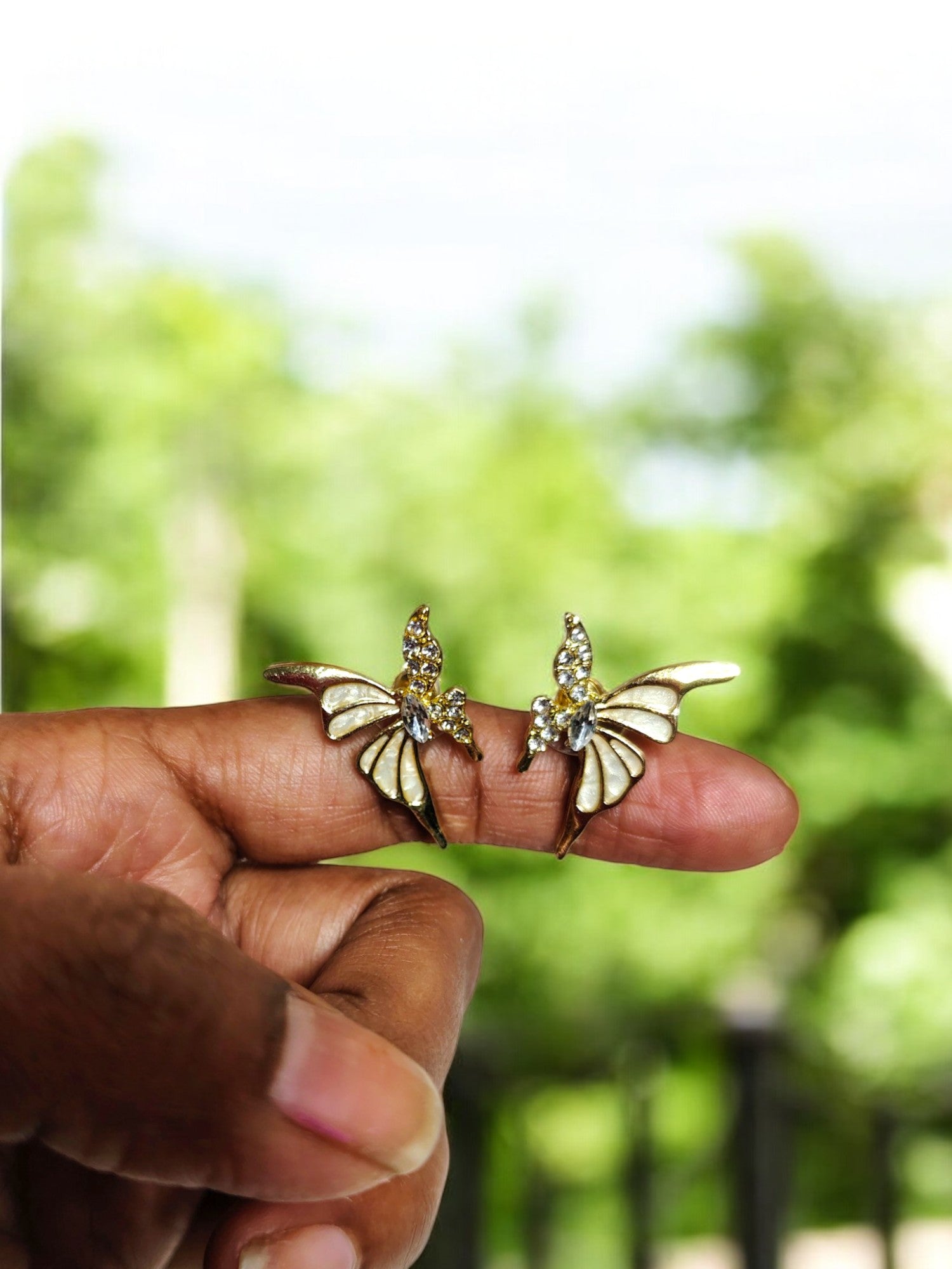 Enchanted Butterfly Anti Tarnish Stud Earrings