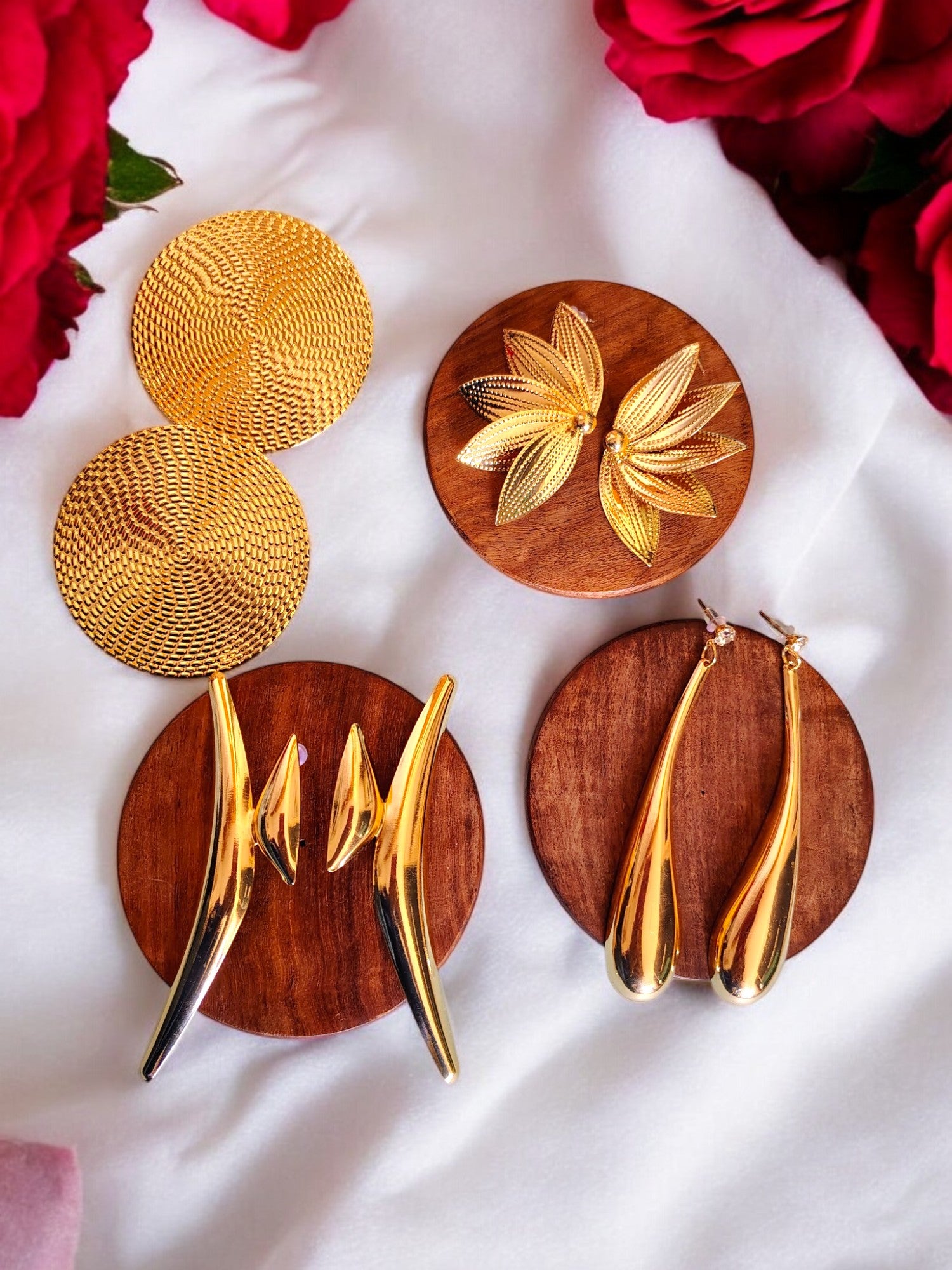 Golden Glamour: Statement Anti-Tarnish Earrings Hamper